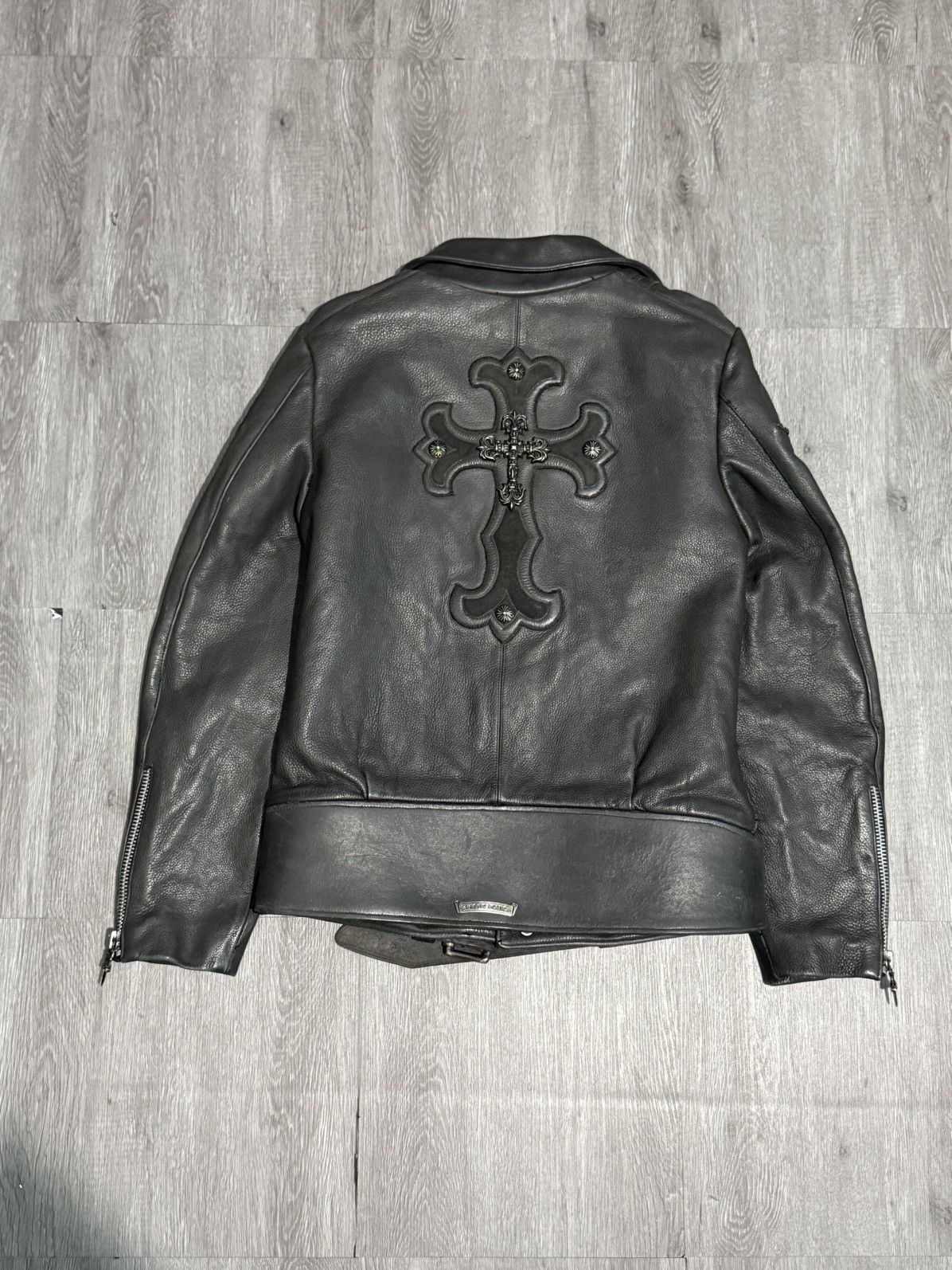 Chrome Hearts RARE 1 of 1 Vintage Chrome Hearts Leather Cross Star Jacket Size US M / EU 48-50 / 2 - 3 Thumbnail
