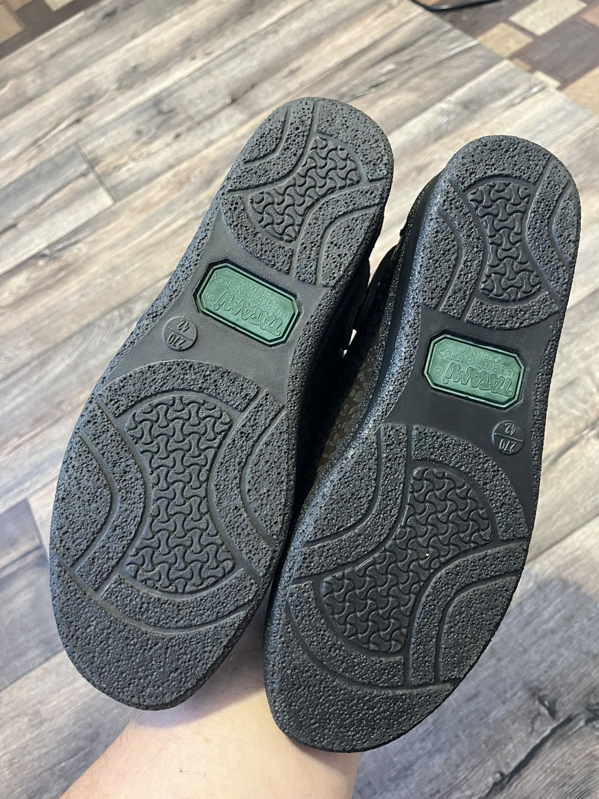 Birkenstock Birkenstock Tatami Black Pattern AvantGarde Clogs Sabots Size US 11 / IT 41 - 6 Thumbnail