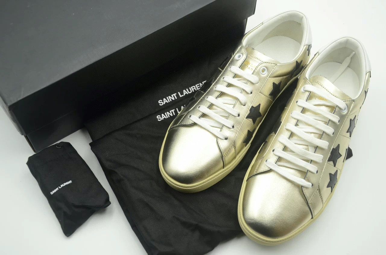 Saint Laurent Paris Saint Laurent SLP Gold Star Sneakers Size US 10 / EU 43 - 2 Thumbnail