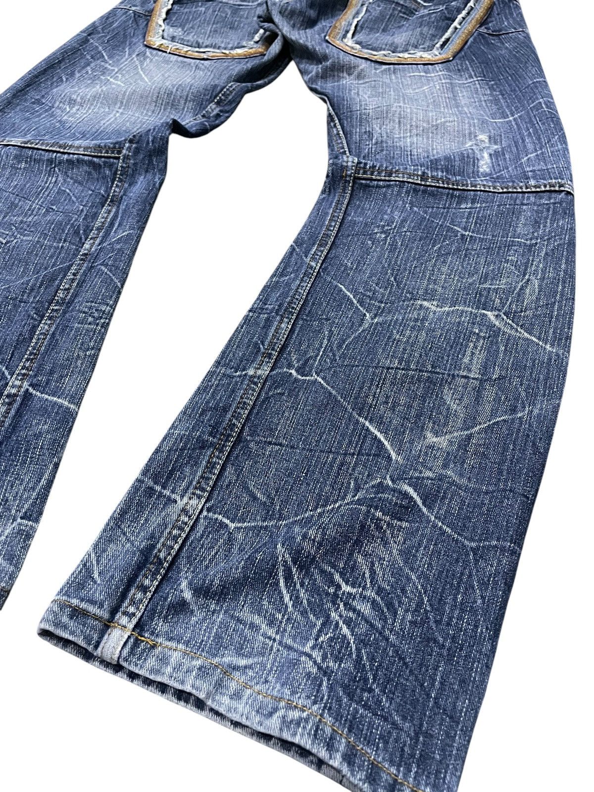 5351 POUR LES HOMMES × Japanese Brand × Tornado Mart DOMINATE Double Waist Spiral Honeycomb Wash Jeans Size US 34 / EU 50 - 15 Thumbnail
