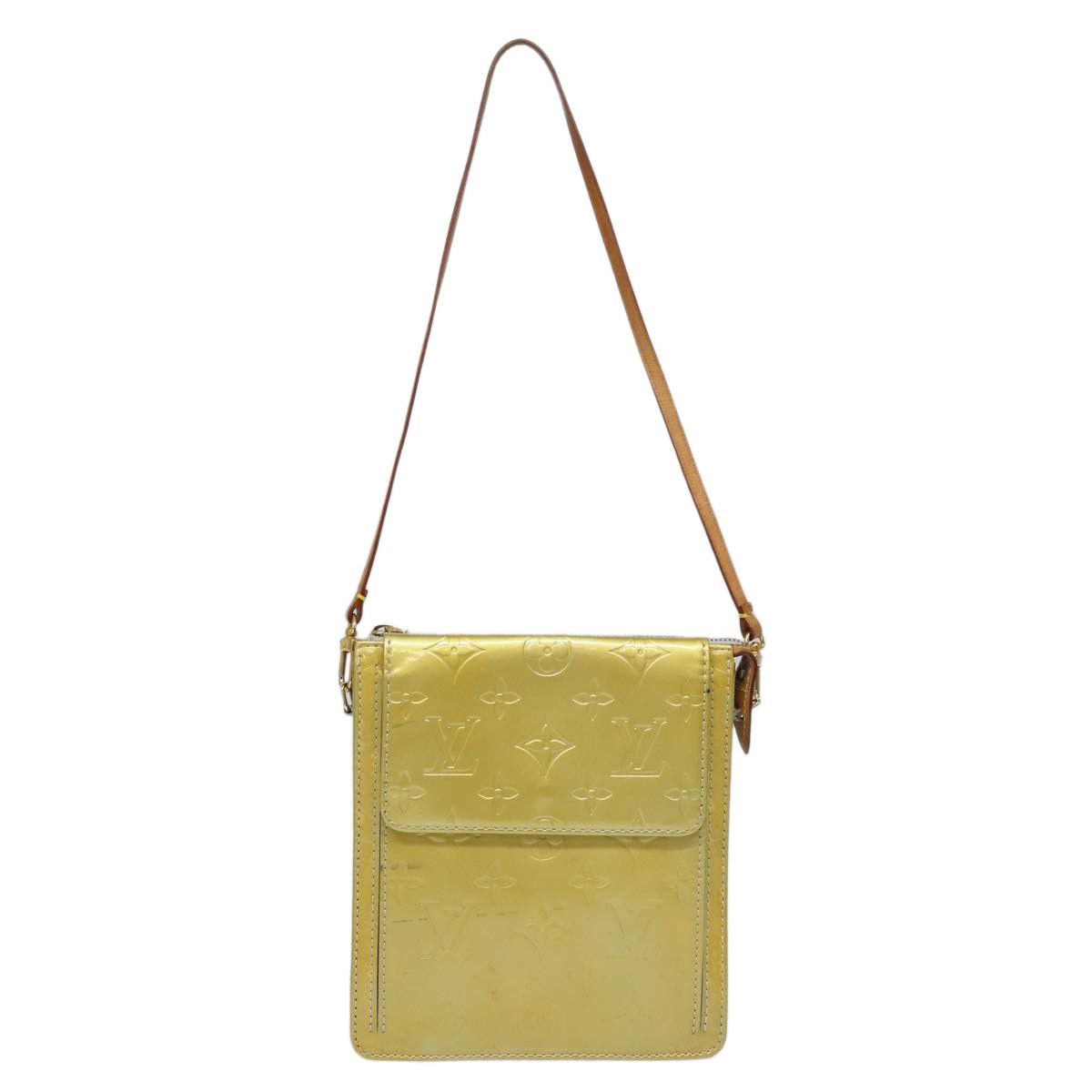 Louis Vuitton Mott Yellow Patent Leather Clutch Bag (Pre-Owned) Size ONE SIZE - 1 Thumbnail
