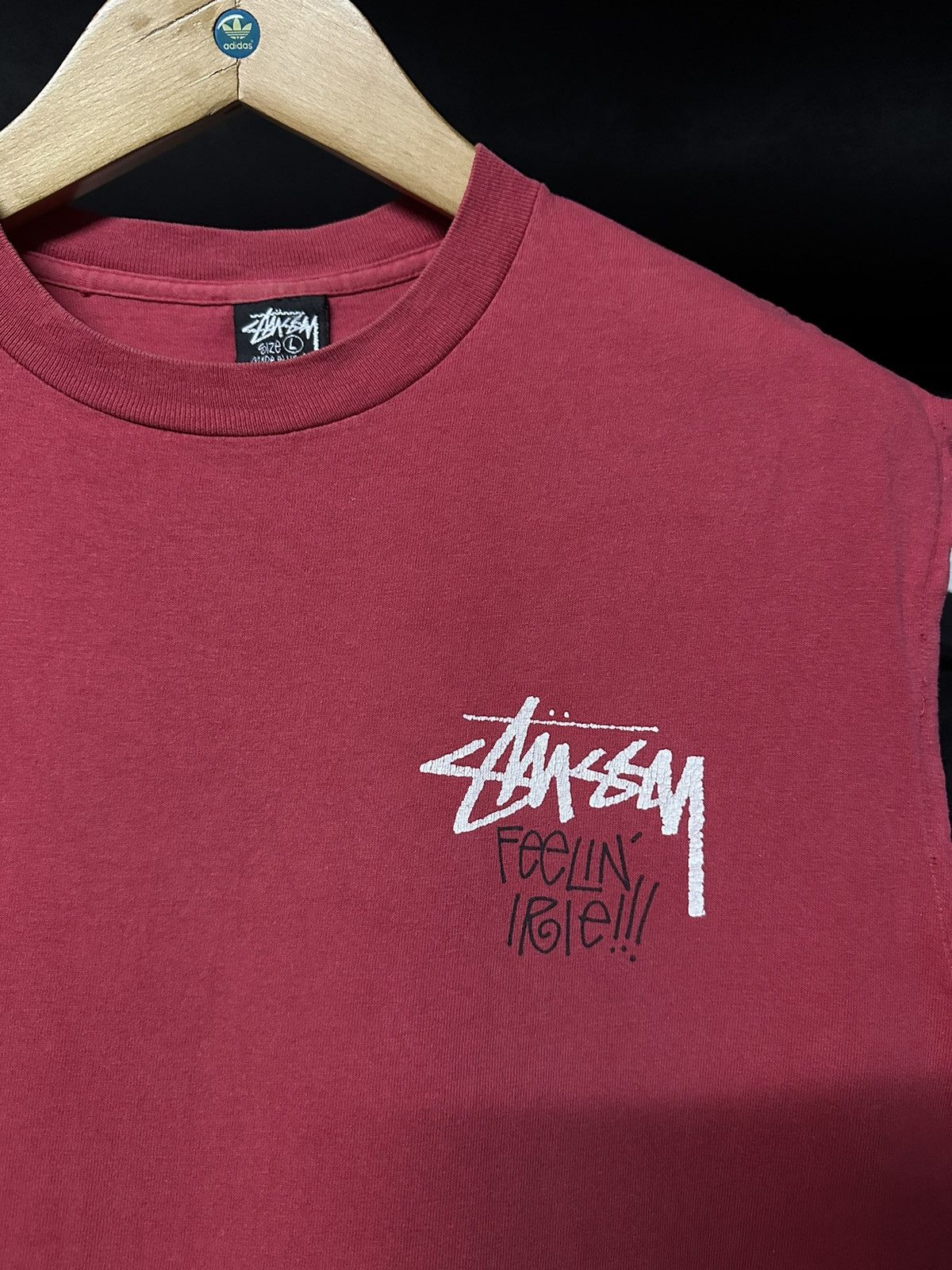 Stussy Vintage 80s Stussy Rasta Feelin Irie Faded Tee Size US L / EU 52-54 / 3 - 7 Thumbnail