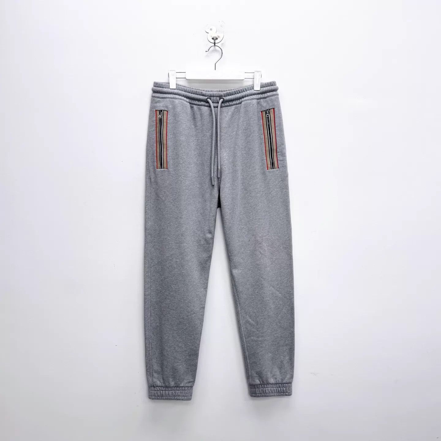 Burberry Burberry Gray Check Knit Cuffed Track Pants L Size 28" / US 6 / IT 42 - 1 Thumbnail