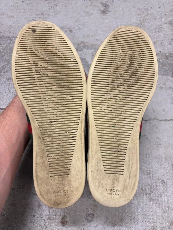 Gucci 2000s Gucci Brown Monogram Italian Leather High Sneakers Size US 7.5 / EU 40-41 - 8 Thumbnail
