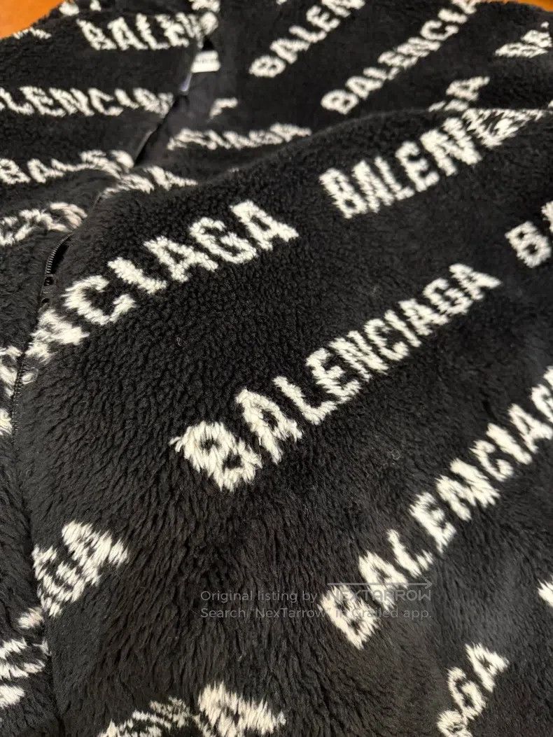 Balenciaga Balenciaga Black and white full print teddy jacket Size XXS / US 00 / IT 34 - 3 Thumbnail
