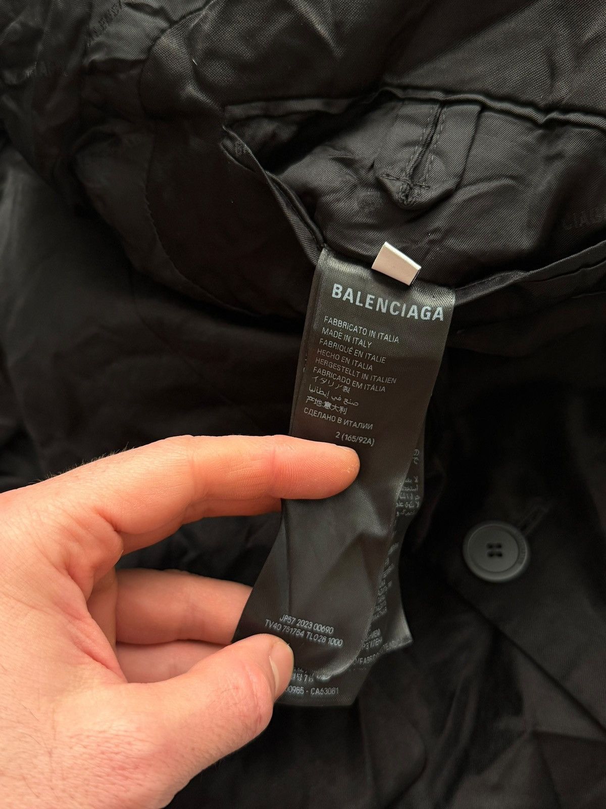 Balenciaga 2023 Double Breasted Wrinkle Satin Steroid Blazer Jacket Size US M / EU 48-50 / 2 - 9 Thumbnail