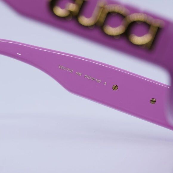 Gucci Gucci GG1771S 008 Sunglasses Pink Geometric Frame, Pink Size ONE SIZE - 6 Thumbnail