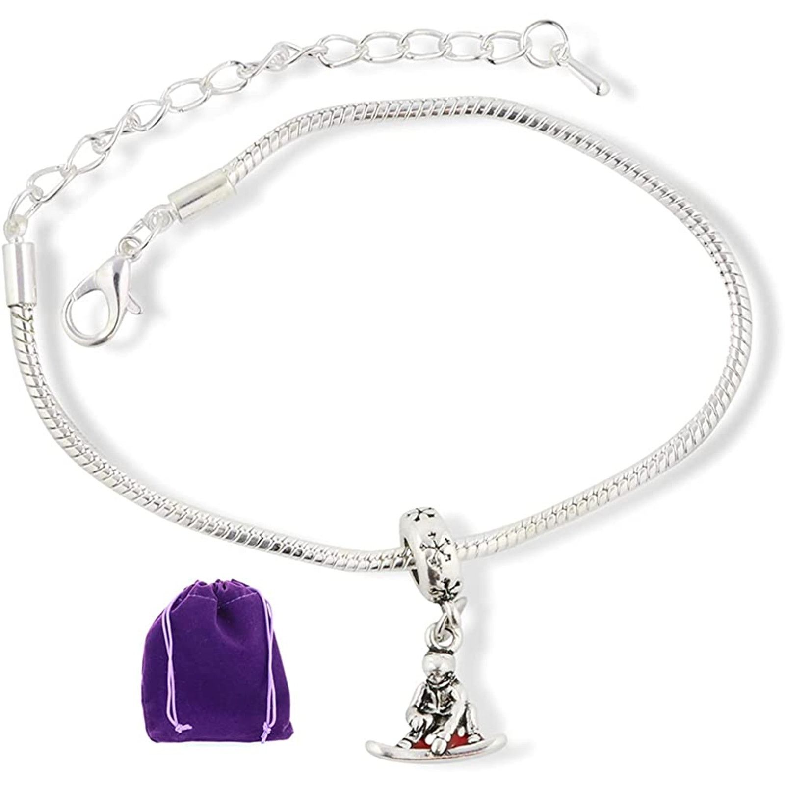 & Other Stories Snowboarder with Red Snowboard Snake Chain Charm Bracelet Size ONE SIZE - 1 Thumbnail