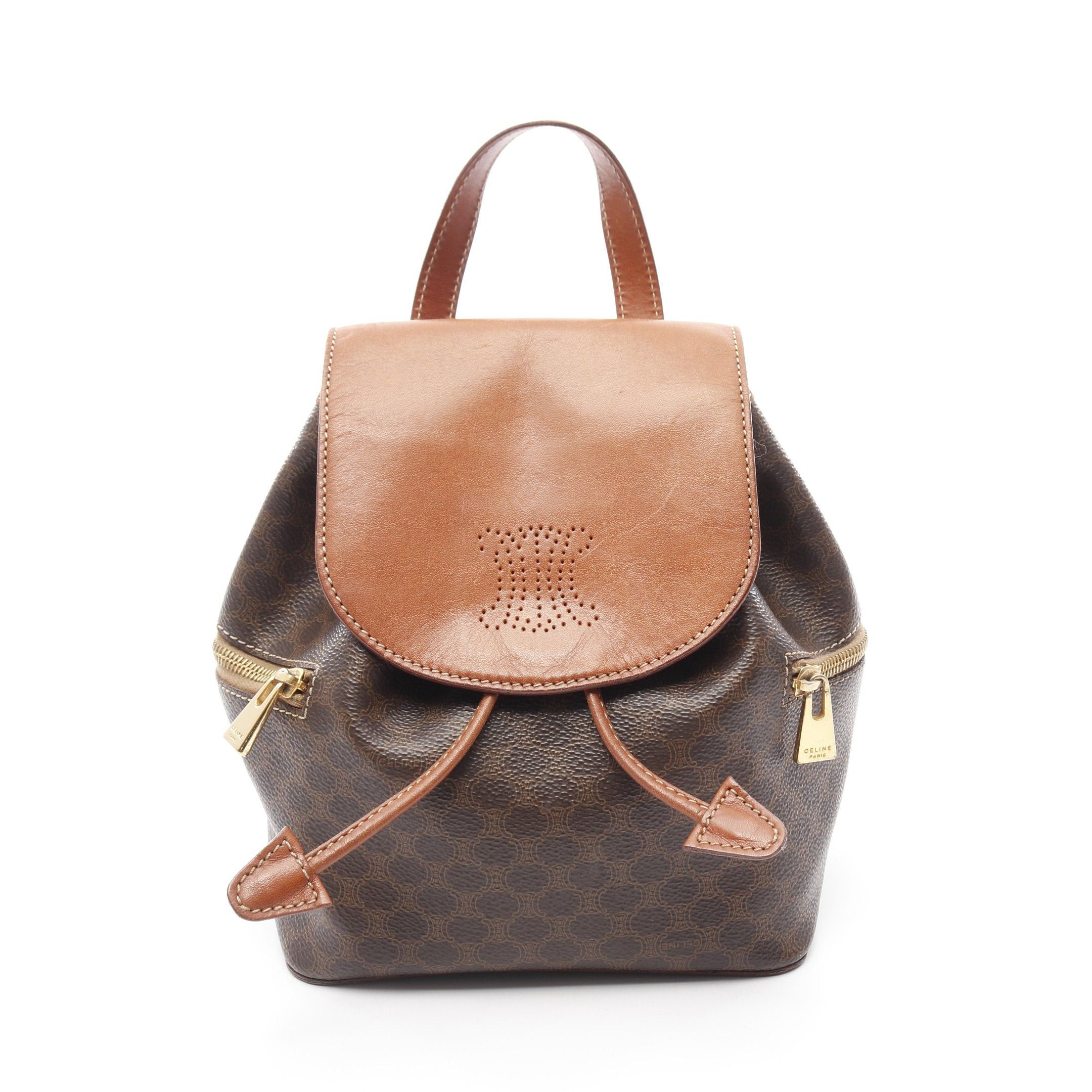 Celine Celine Macadam Rucksack Leather Brown Dark Size ONE SIZE - 1 Thumbnail