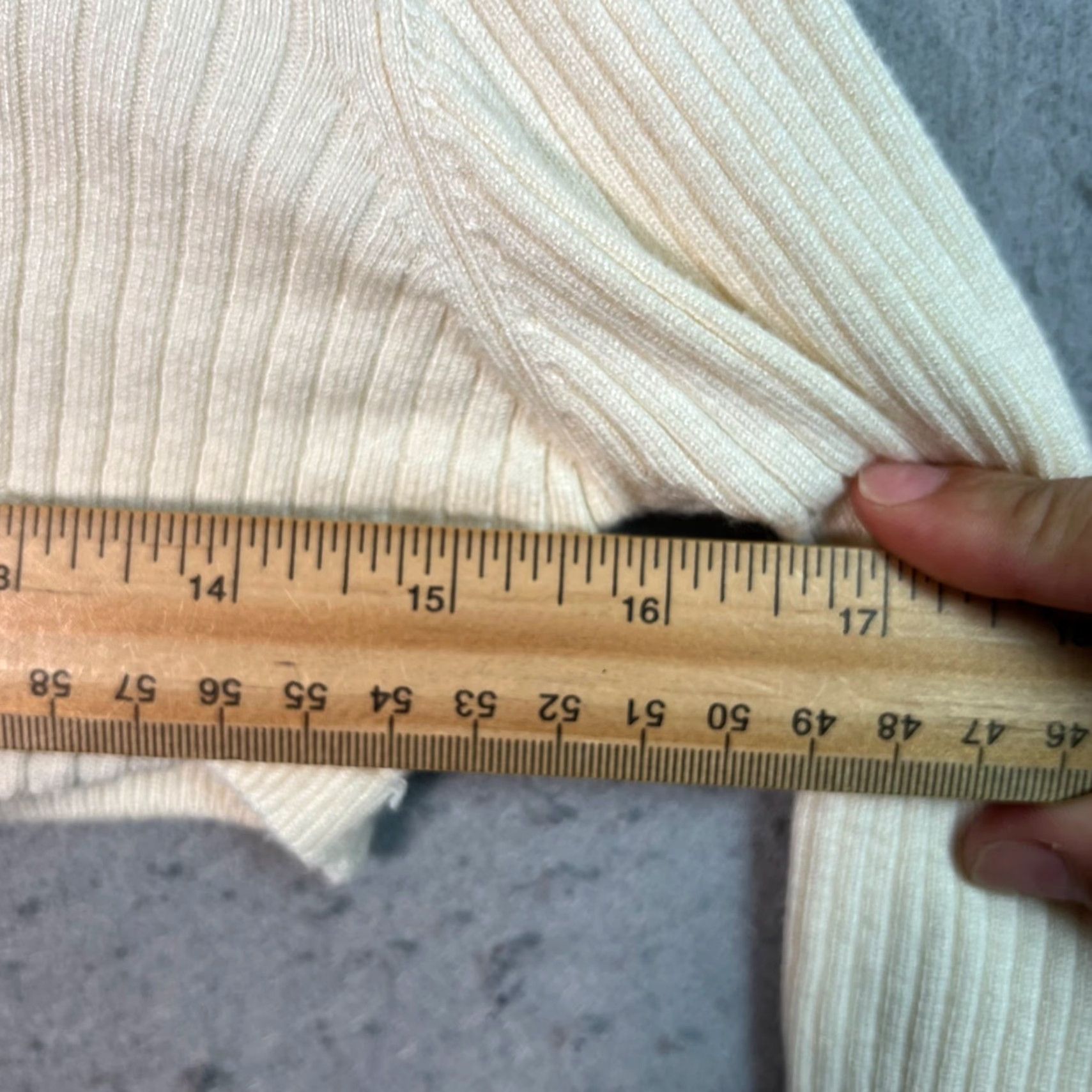 Vintage VINTAGE Dynamite Cream Sweater Pullover Women’s Large Ivory Ribbed Knit Size L / US 10 / IT 46 - 5 Thumbnail