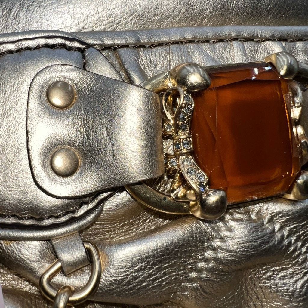 Juicy Couture Juicy Couture Vintage Metallic and Jeweled Leather Bag Size ONE SIZE - 6 Thumbnail