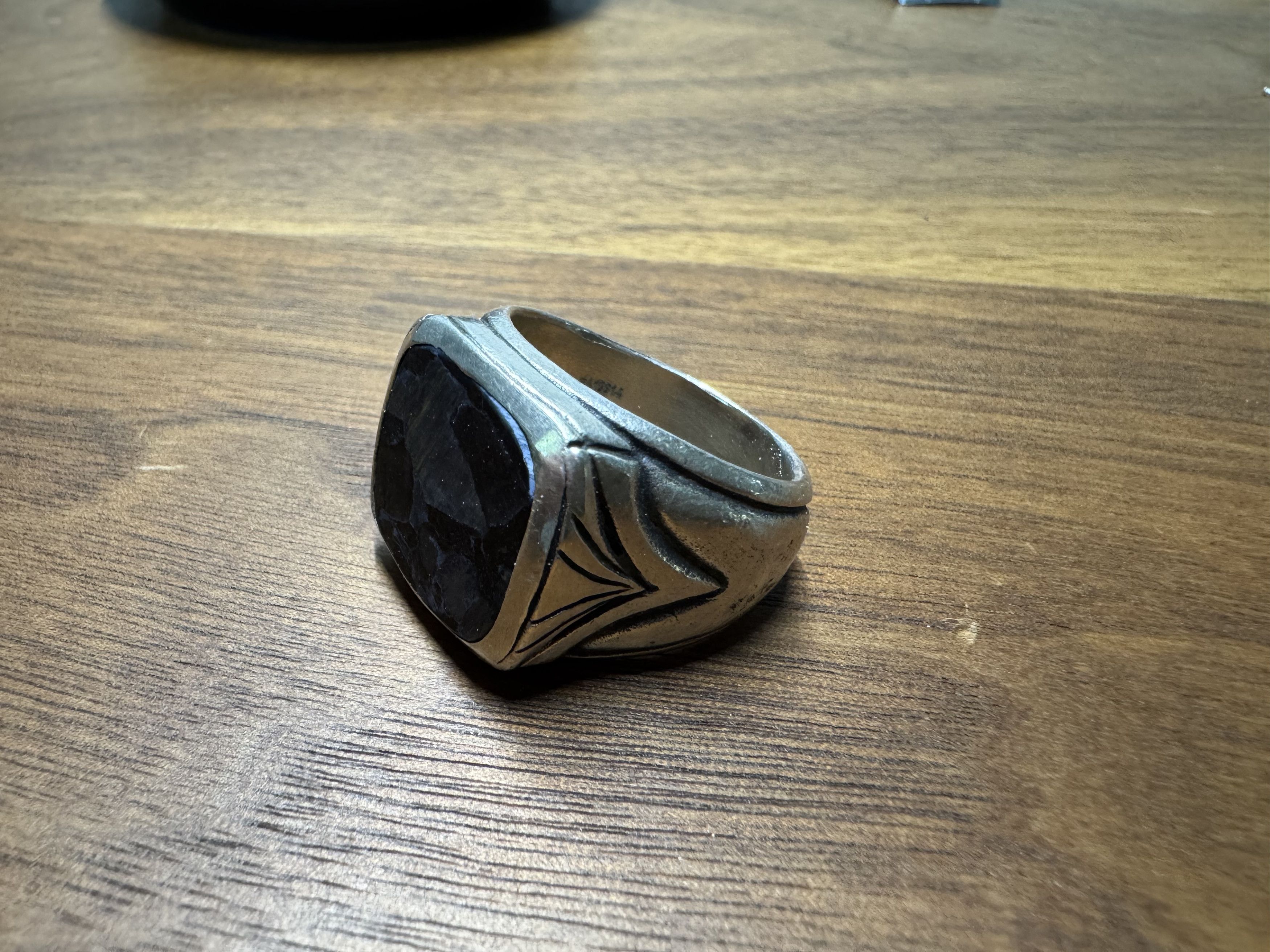 John Varvatos John Varvatos Square Gem Ring Size ONE SIZE - 5 Thumbnail