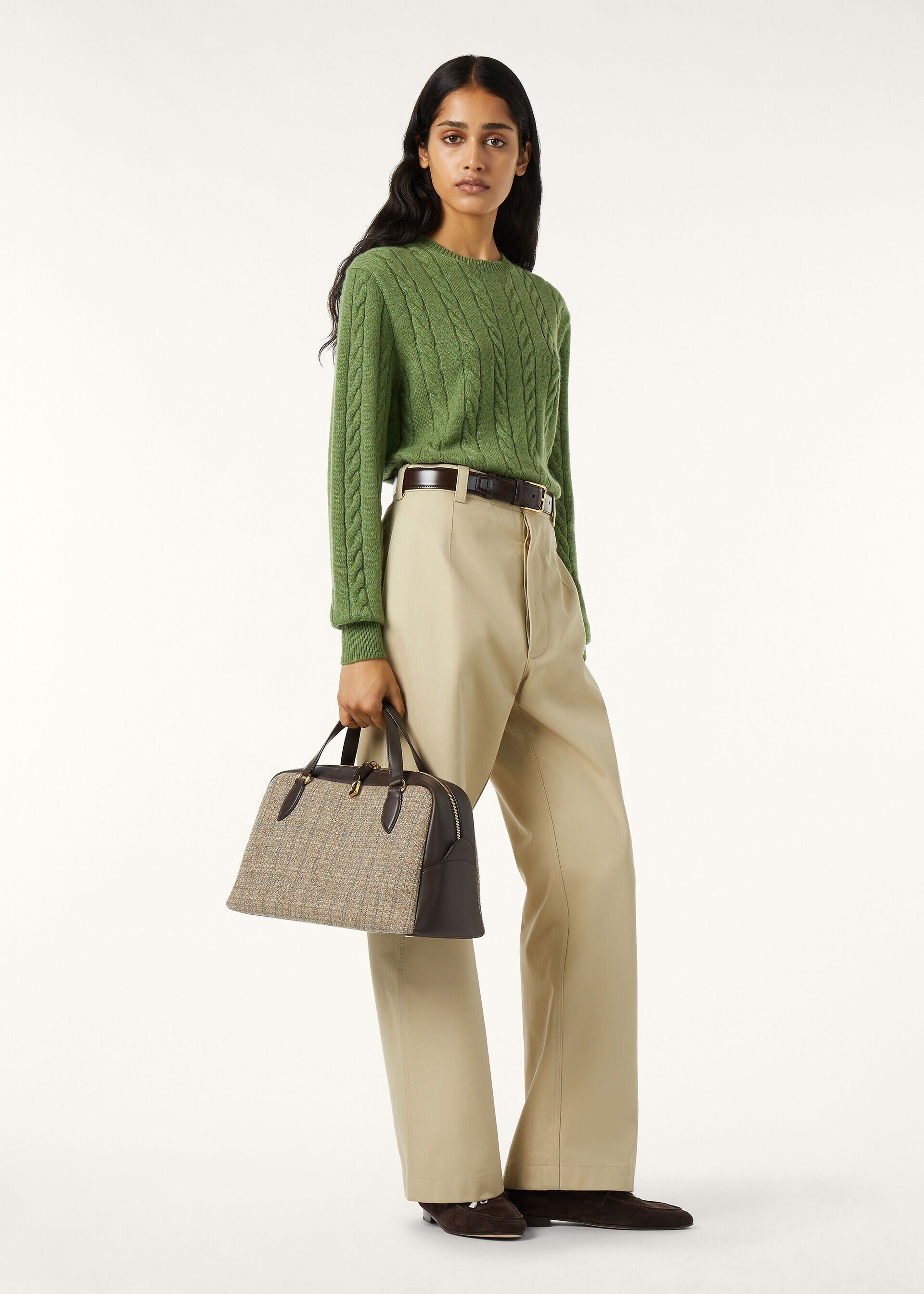 Loro Piana os11x0426 FAQ4509 Cedar Crewneck Sweater Eden Path Melange Size S / US 4 / IT 40 - 2 Thumbnail