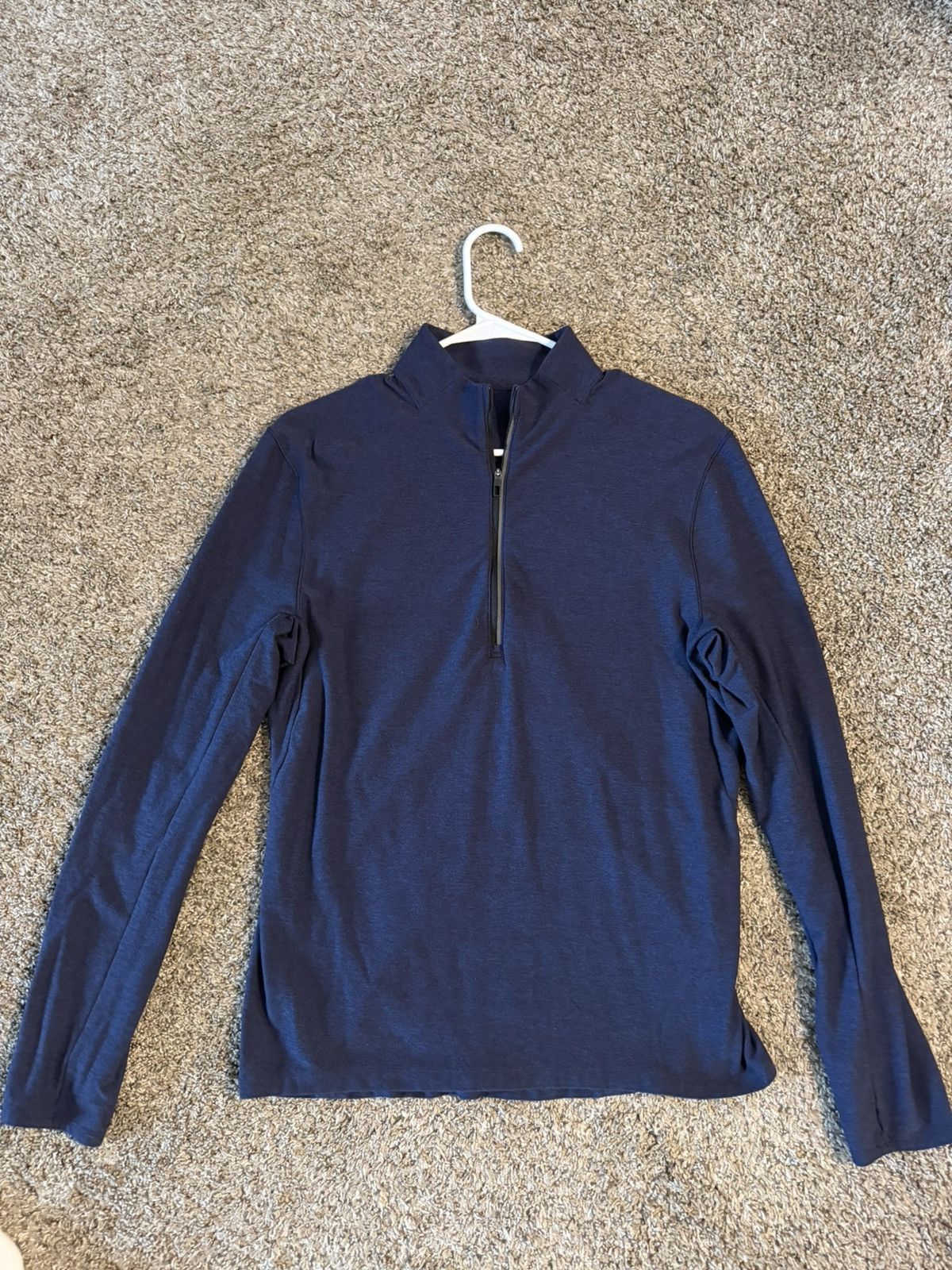 Lululemon Lululemon Mens Q-Zip - Navy Size US S / EU 44-46 / 1 - 1 Thumbnail