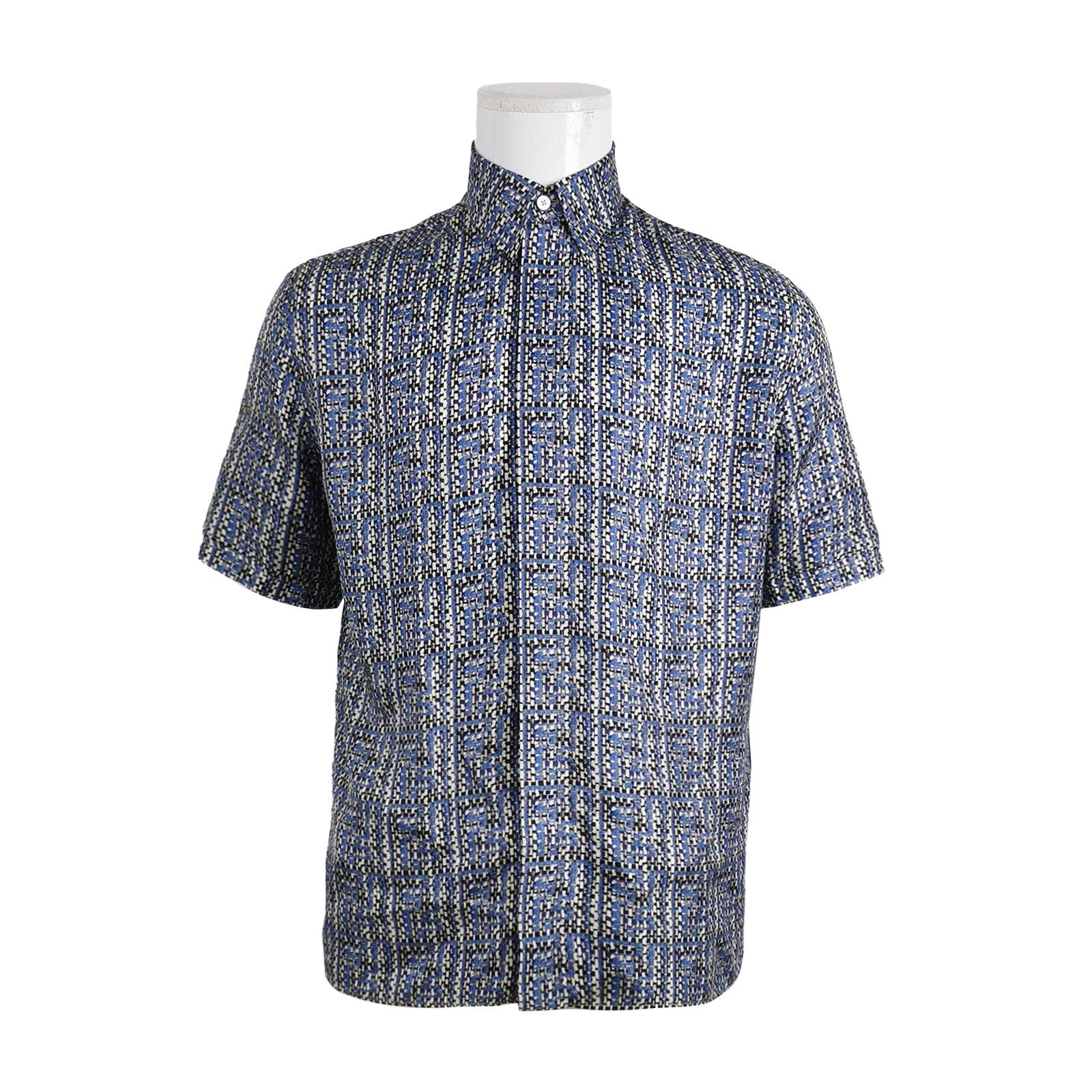 Fendi Fendi Geometric Print Silk Button Up Shirt IT 38 Size XS / US 0-2 / IT 36-38 - 1 Thumbnail