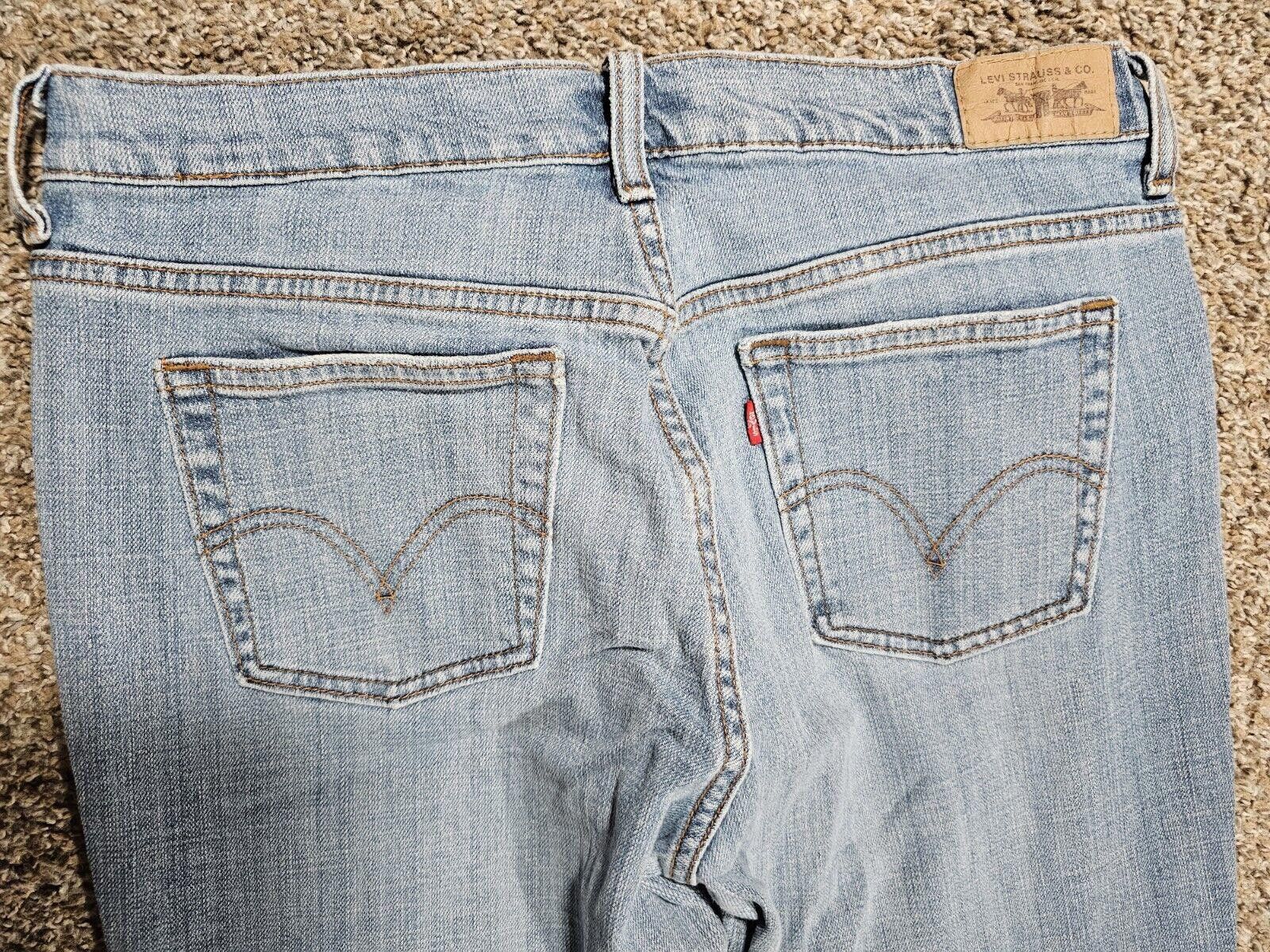 Levi's Levis 505 Straight Leg Sz 12 Long Women's Denim Jeans Stains Size 34" / US 12 / IT 48 - 8 Thumbnail