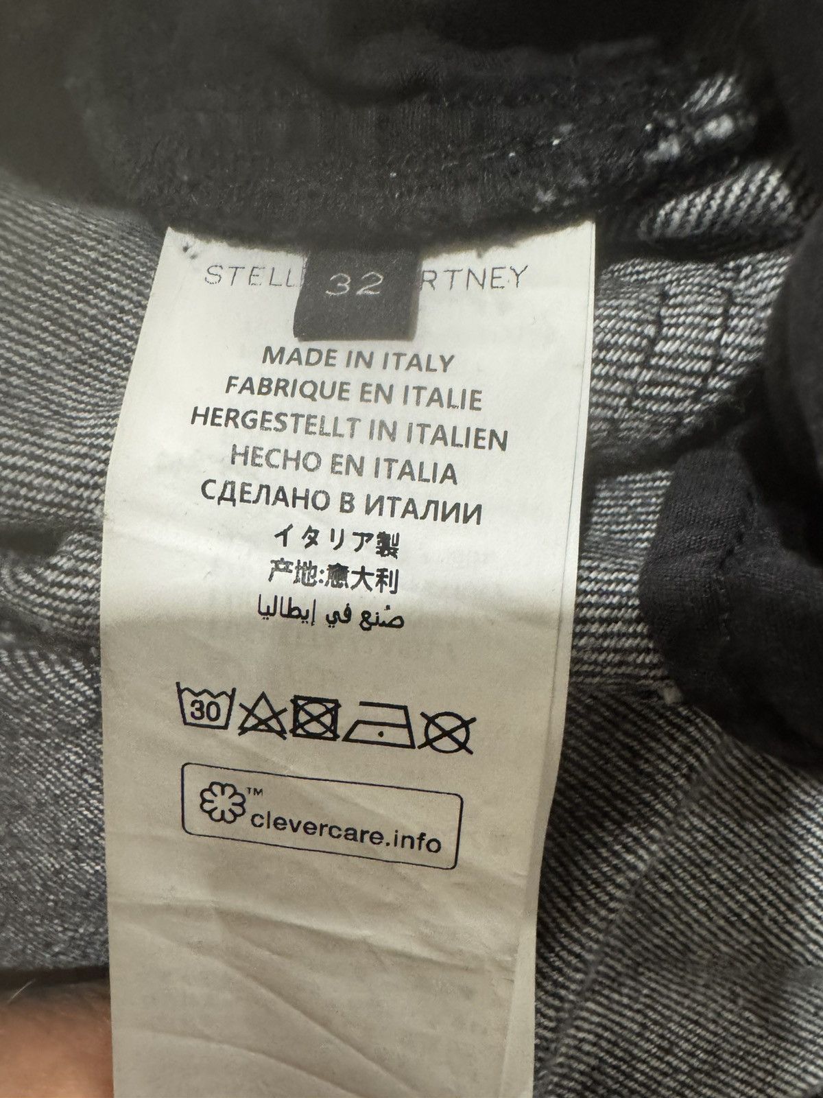 Stella McCartney Luxury Made in Italy distressed jeans in faded black Size US 32 / EU 48 - 9 Thumbnail
