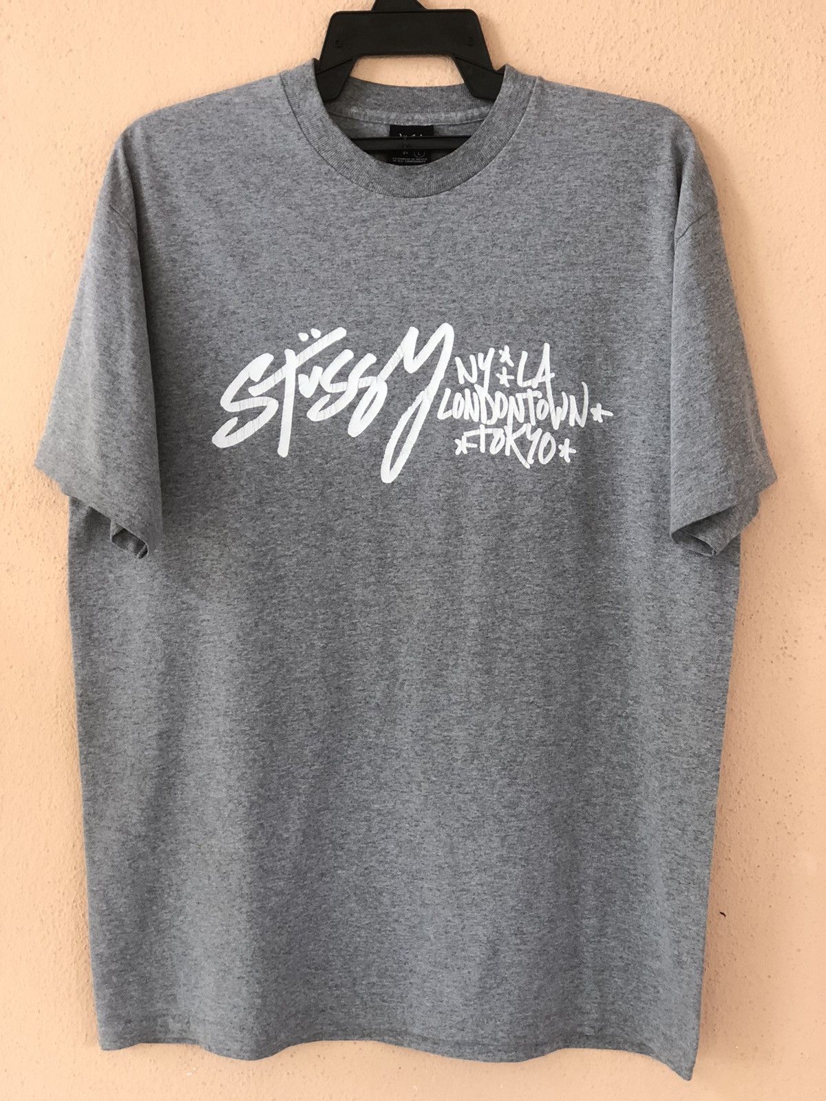 Stussy × Vintage Vintage Stussy Streetwear Grey Tee Size US L / EU 52-54 / 3 - 1 Thumbnail