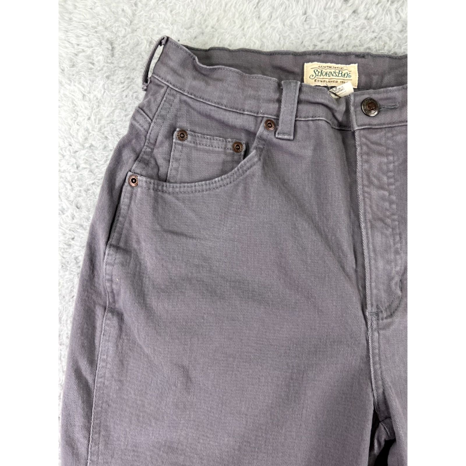 Vintage St. John's Bay Jeans Adult Women 10 Gray Denim High Rise Stretch Straight 26W 28Inseam Size 32" / US 10 / IT 46 - 6 Thumbnail