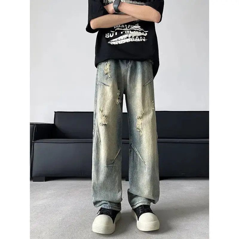 Japanese Brand Retro loose straight leg slightly flared jeans Size US 32 / EU 48 - 5 Thumbnail
