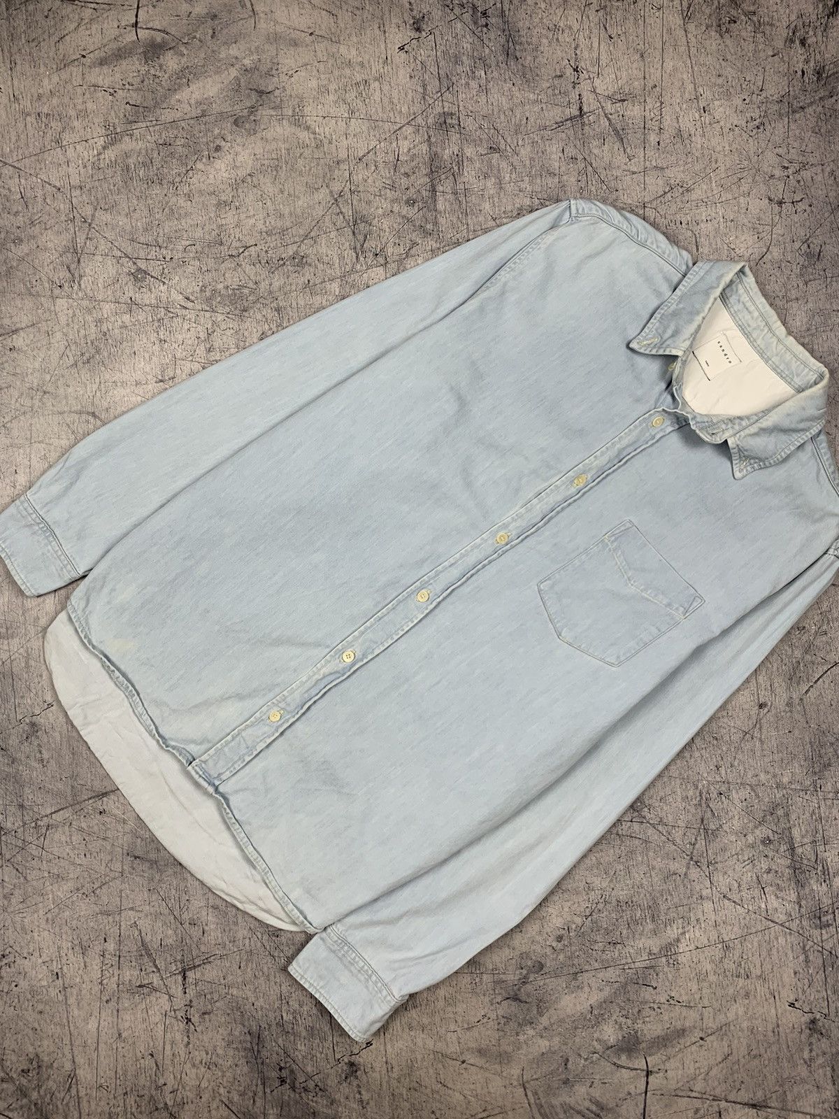 Sandro SANDRO DENIM JEANS SHIRT LONG SLEEVE MENS TOP LUXURY BRAND Size US M / EU 48-50 / 2 - 1 Thumbnail