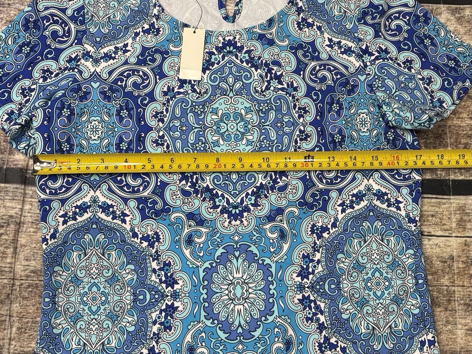 Other Talbots Top Womens Small Geometric Floral Stretch NEW $55 Size S / US 4 / IT 40 - 10 Thumbnail