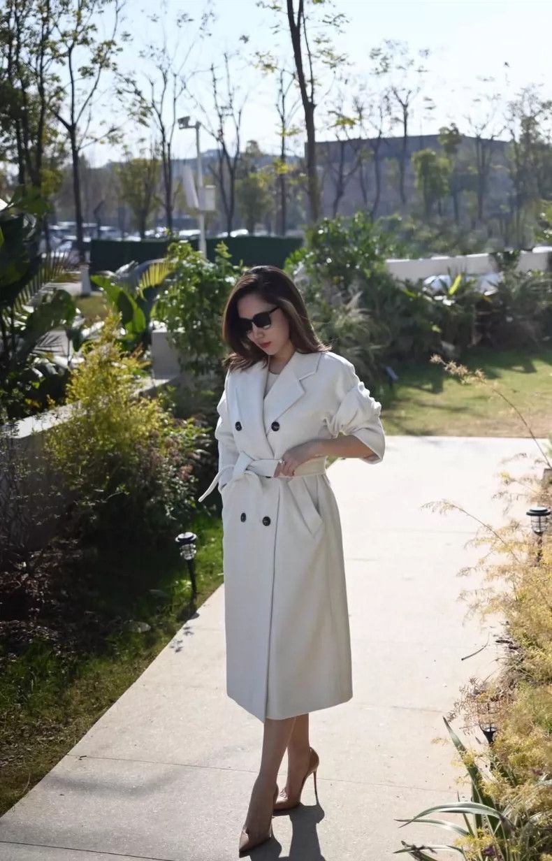 Max Mara Max Mara 101801 White Coat Size S / US 4 / IT 40 - 1 Thumbnail