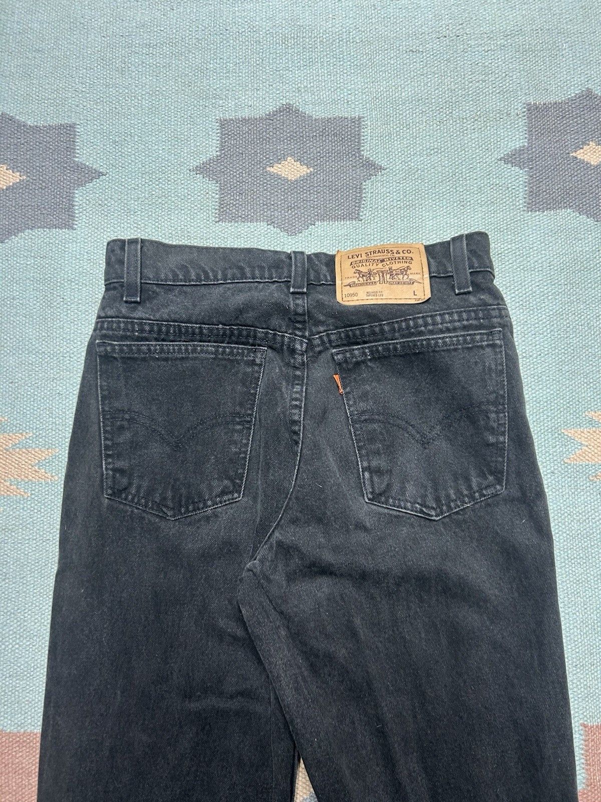 Vintage Vtg 90s Levis 10950 jeans orange tab skinny tapered 7 28x32 Size 28" / US 6 / IT 42 - 3 Thumbnail