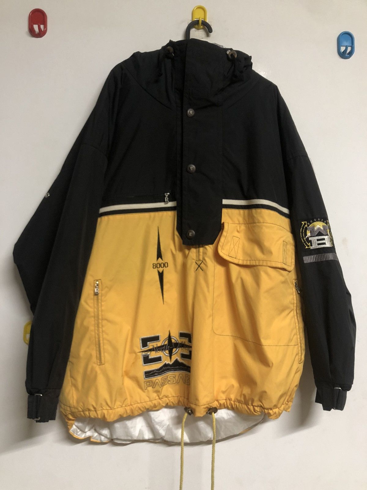 Bomber multi logo archive sky designer anorak Y2K