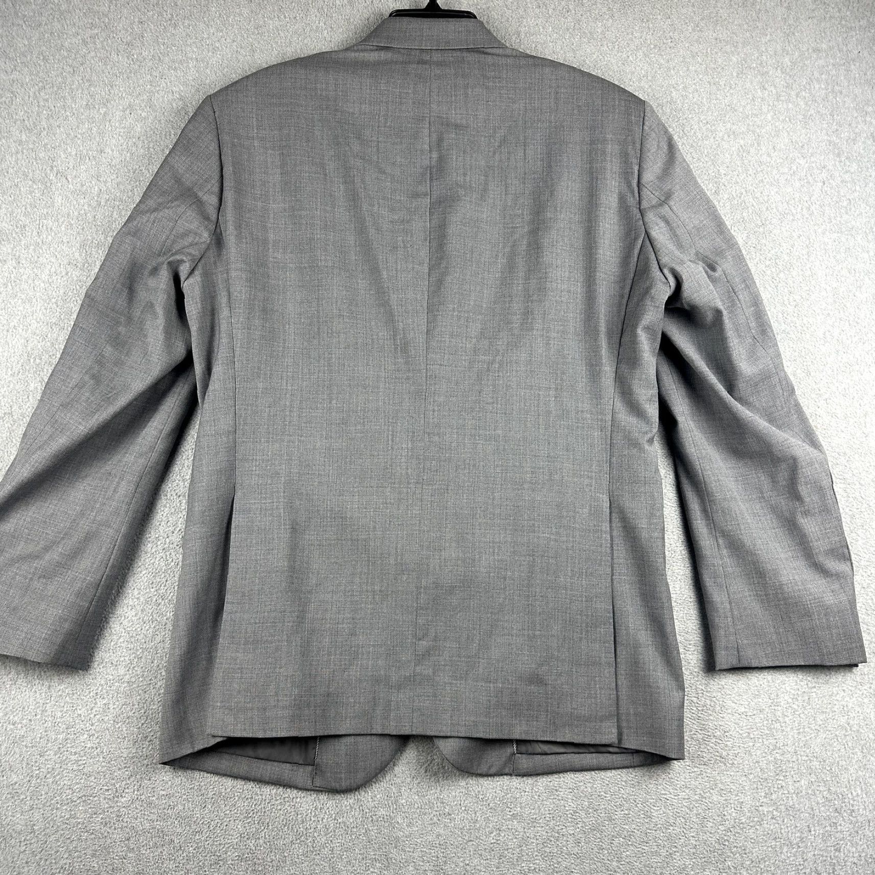 Jos. A. Bank Jos. A. Bank 1905 Suit Jacket Mens 40R Gray Wool Two-Button Slim Tailored Fit Notch Lapel Basic Formal Wedding Business Chocolate Gray Size 40R - 6 Thumbnail