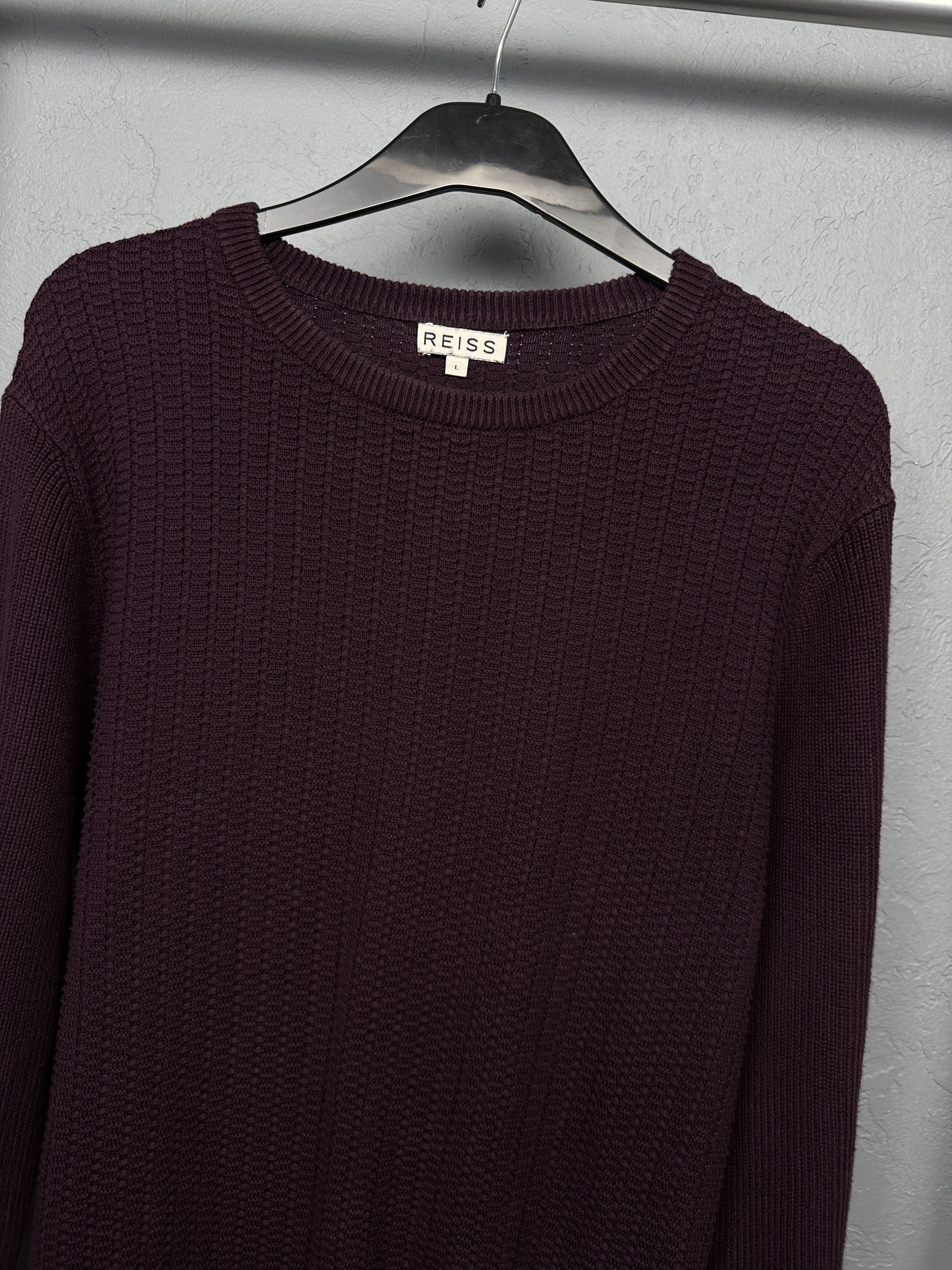 Reiss Reiss Mens Crew Neck Knit Sweater Size US L / EU 52-54 / 3 - 2 Thumbnail