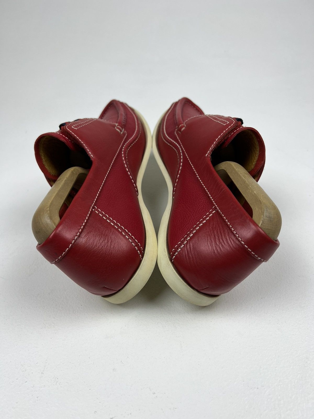 Gucci GUCCI Loafers Leather Shoes Lace Up Web Logo Red Men’s Size US 10 / EU 43 - 10 Thumbnail