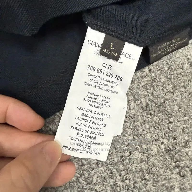 Versace Versace Black Cotton Polo for Men . Size US L / EU 52-54 / 3 - 4 Thumbnail