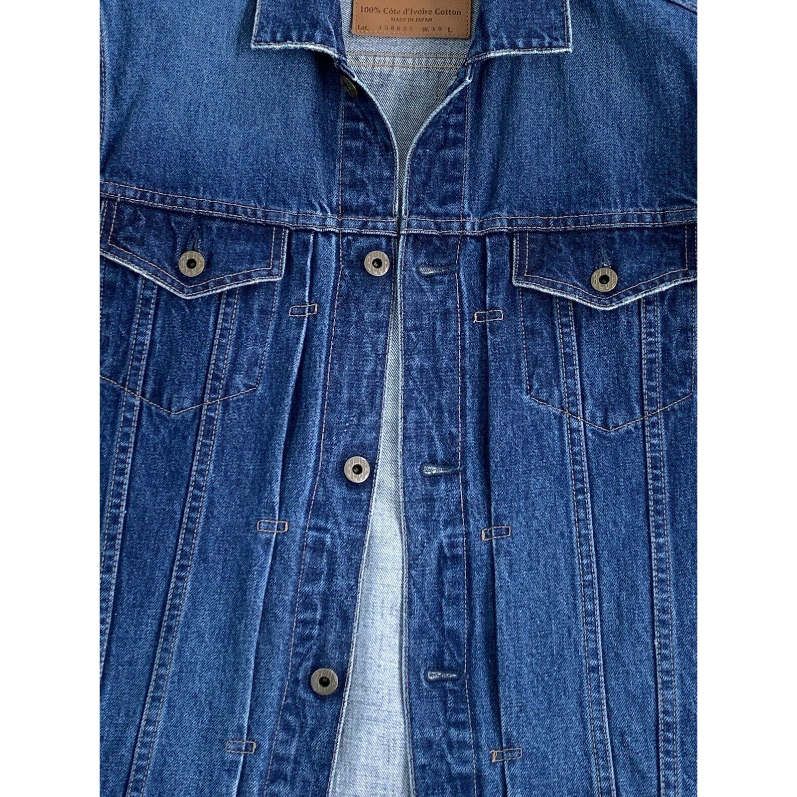 Japan Blue × Japanese Brand Men's JAPAN BLUE JEANS Denim Trucker Jacket Bomber Coat S-M Size US M / EU 48-50 / 2 - 22 Thumbnail