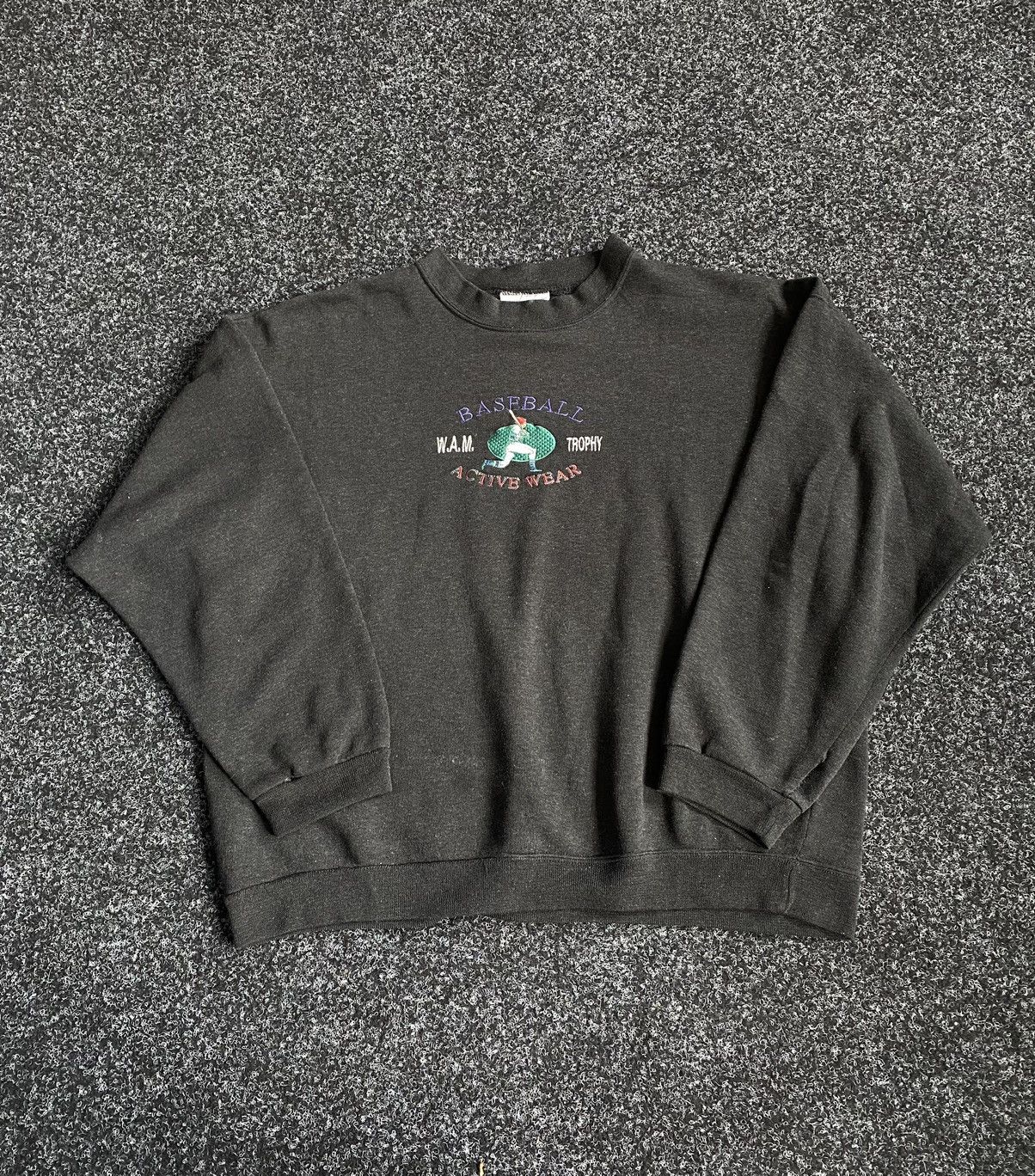 Vintage 80s BASEBALL W.A.M Trophy Active Wear sweatshirt
