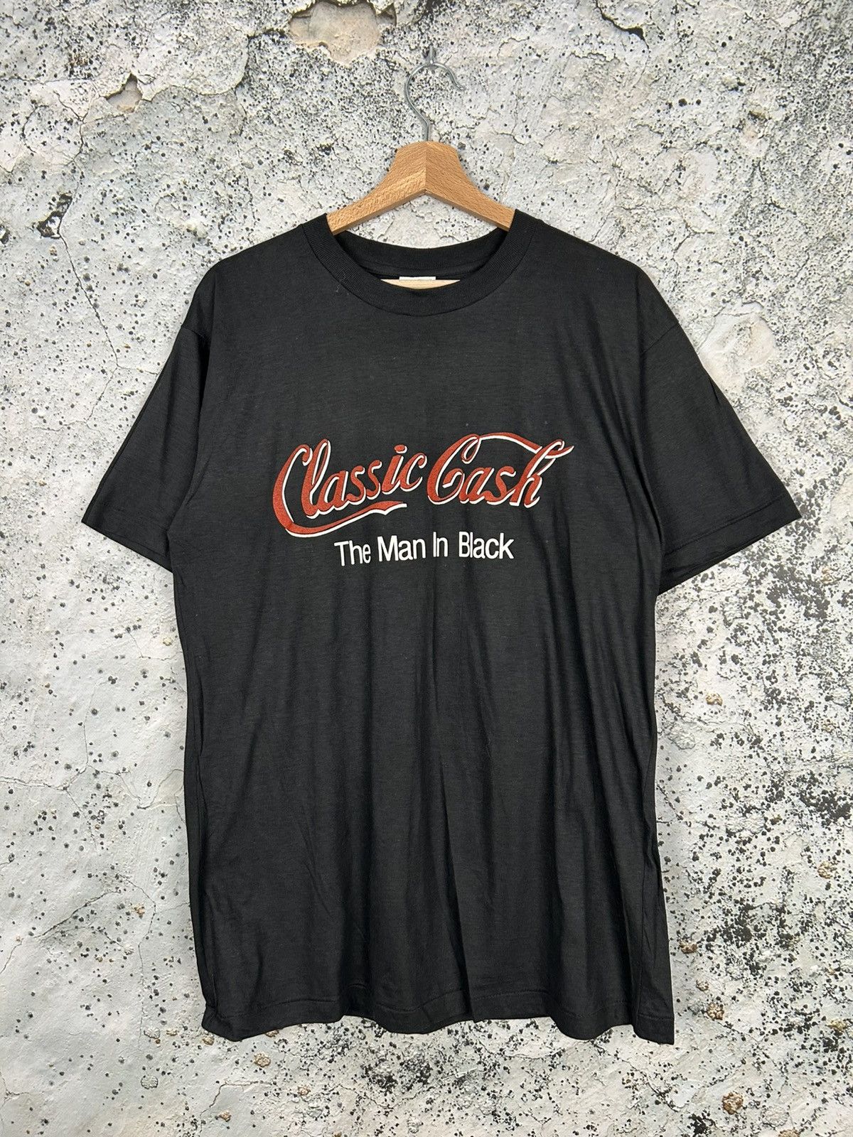 Band Tees × Vintage Vintage Single Stitch Classic Cash The Man in Black Tee Size US XL / EU 56 / 4 - 1 Thumbnail