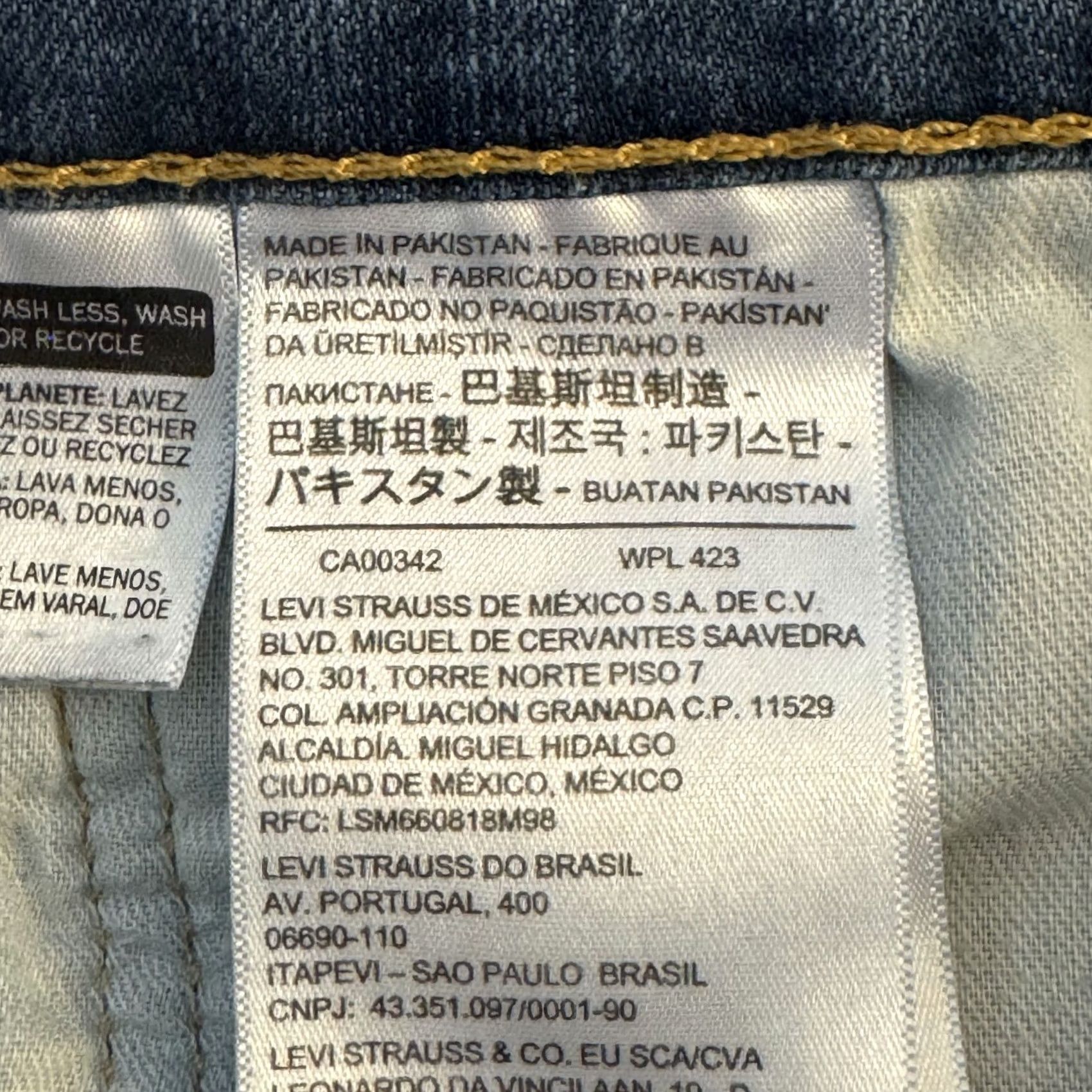 Levi's Levi's 559 Relaxed Straight Jeans Mens 34x30 Blue Denim Stretch Mid Rise Zip Fly Jeans Size US 34 / EU 50 - 5 Thumbnail