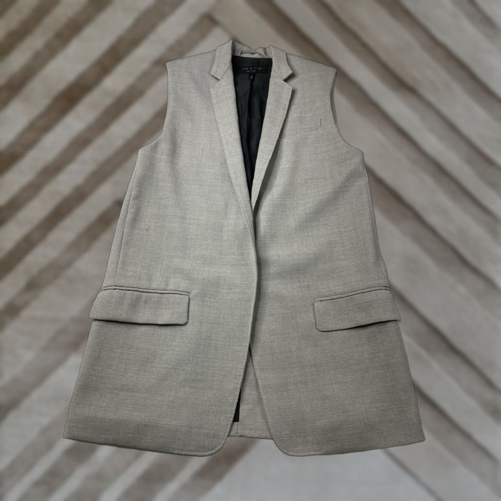 Rag & Bone Rag & Bone Francois Vest Gray Women’s XS Vest XS Womens Gray Rag & Bone Francois Vintage? Size XS / US 0-2 / IT 36-38 - 1 Thumbnail