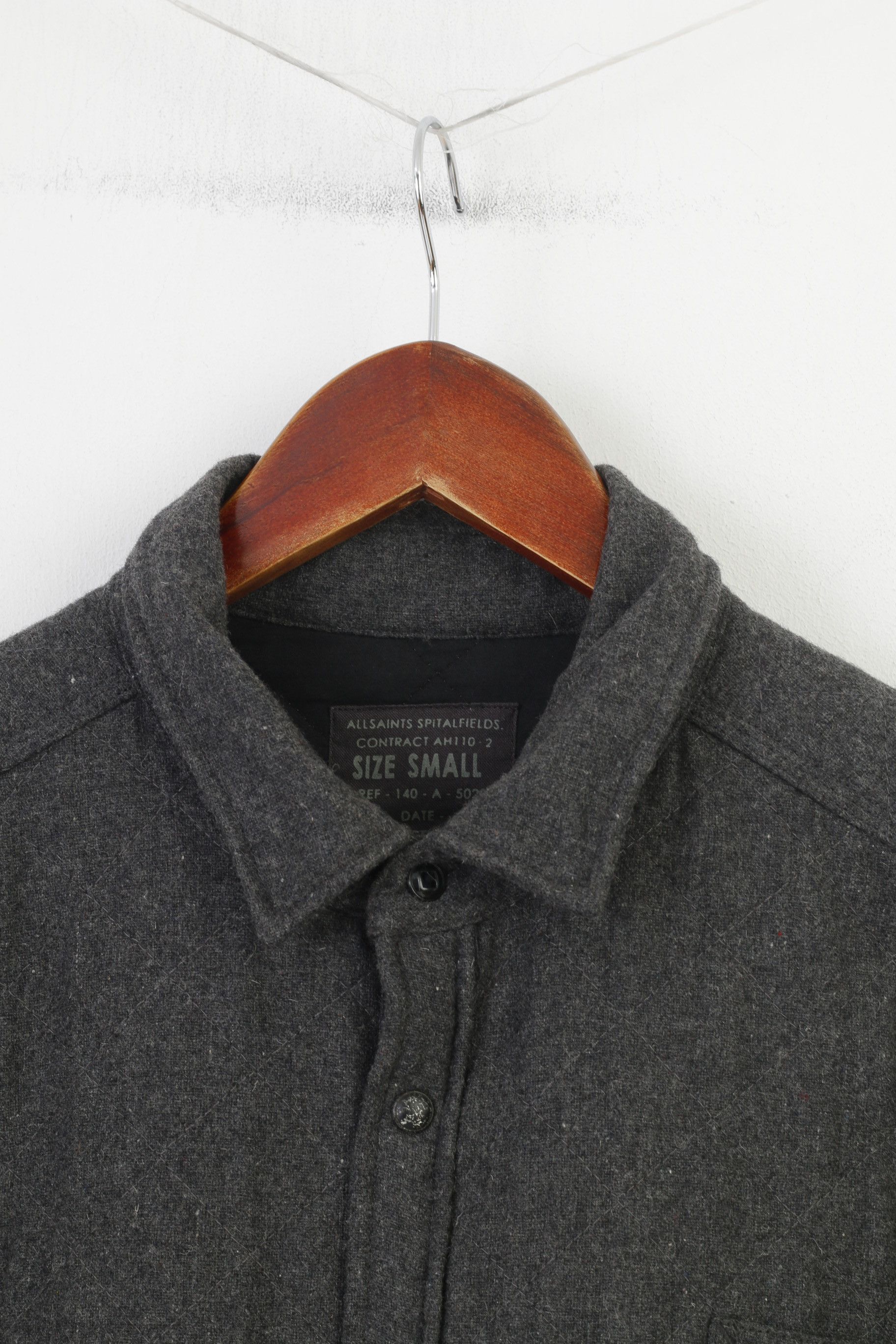 Allsaints Allsaints Men S Jacket Charcoal Snap Bottoms Padded 0347 Size US S / EU 44-46 / 1 - 3 Thumbnail