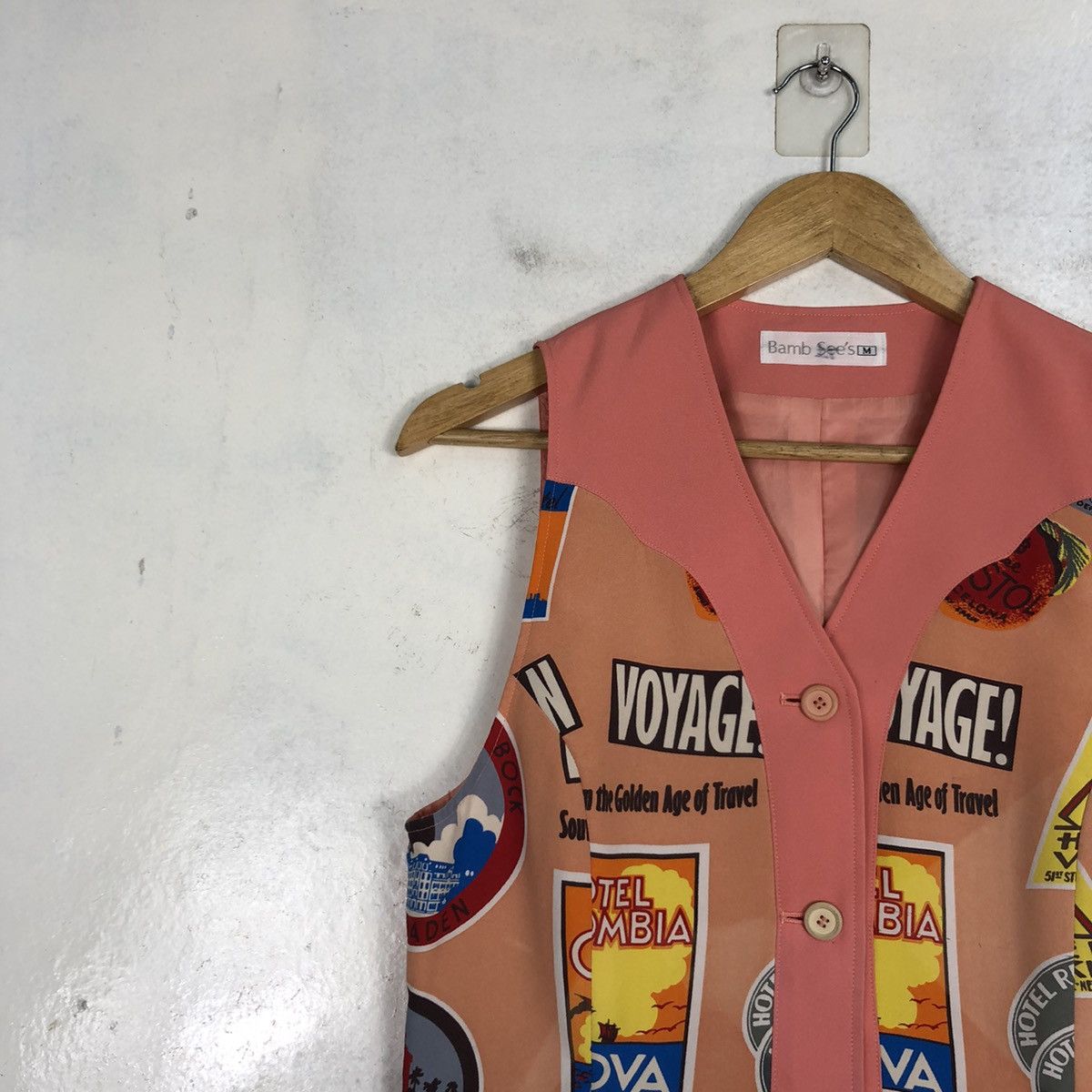 Other × Vintage Rockabilly Style Design Retro Graphic Vest Jackets Size US M / EU 48-50 / 2 - 6 Thumbnail