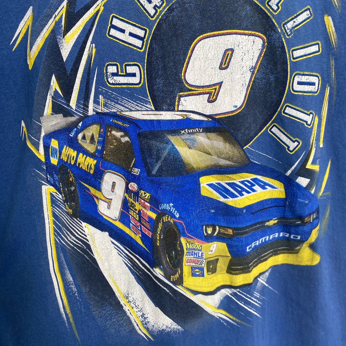 NASCAR Thrashed Faded Vintage Y2K Chase Elliot Jr ERD GRUNGE TEE Size US XL / EU 56 / 4 - 4 Thumbnail