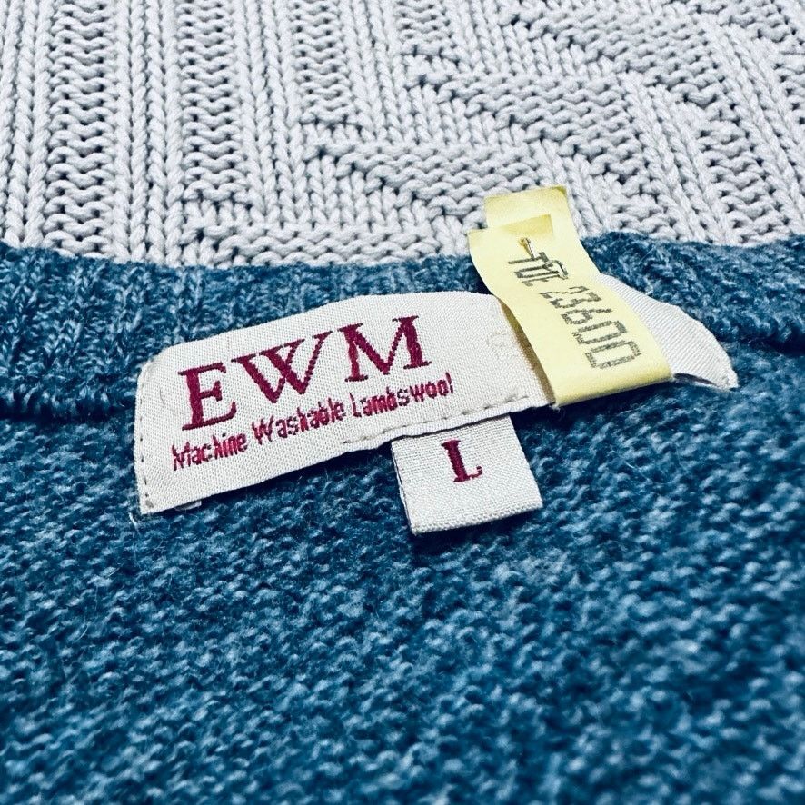 Vintage Vintage lambswool 90s blue sweater Size US L / EU 52-54 / 3 - 4 Thumbnail