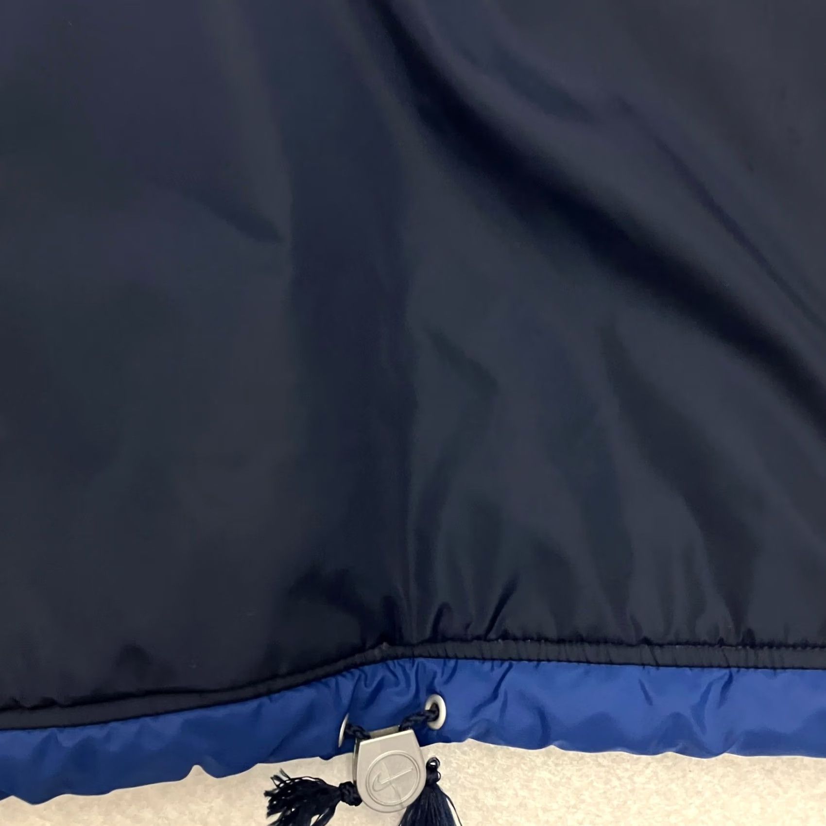 Nike VINTAGE Nike Hooded Anorak Jacket Mens L Blue Black Swoosh Pullover Coat Size US L / EU 52-54 / 3 - 3 Thumbnail