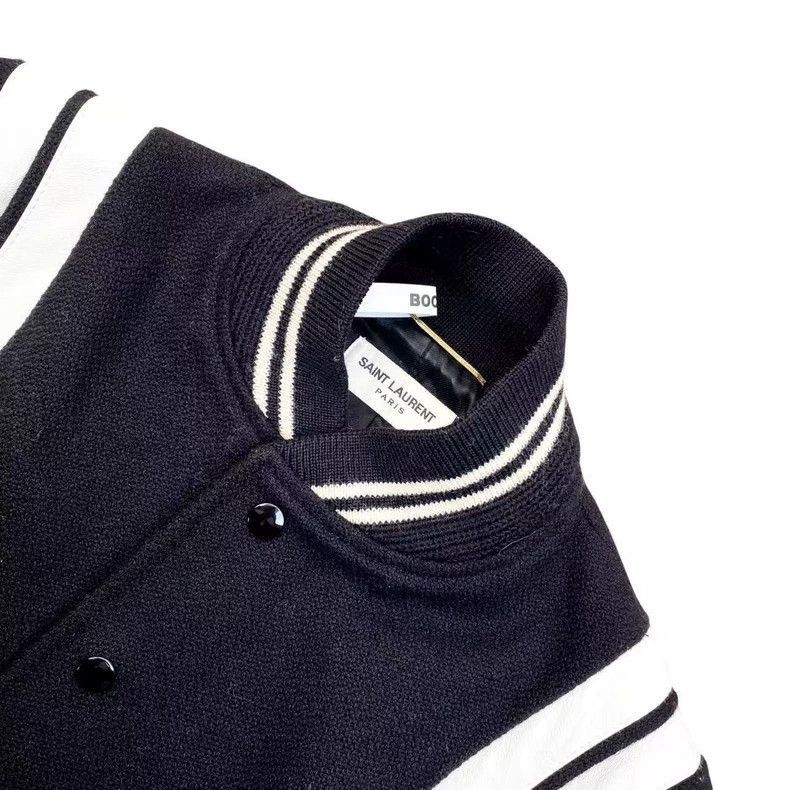 Saint Laurent Paris Saint Laurent Paris Saint Laurent Wool Striped Baseball Ja Size US M / EU 48-50 / 2 - 3 Thumbnail