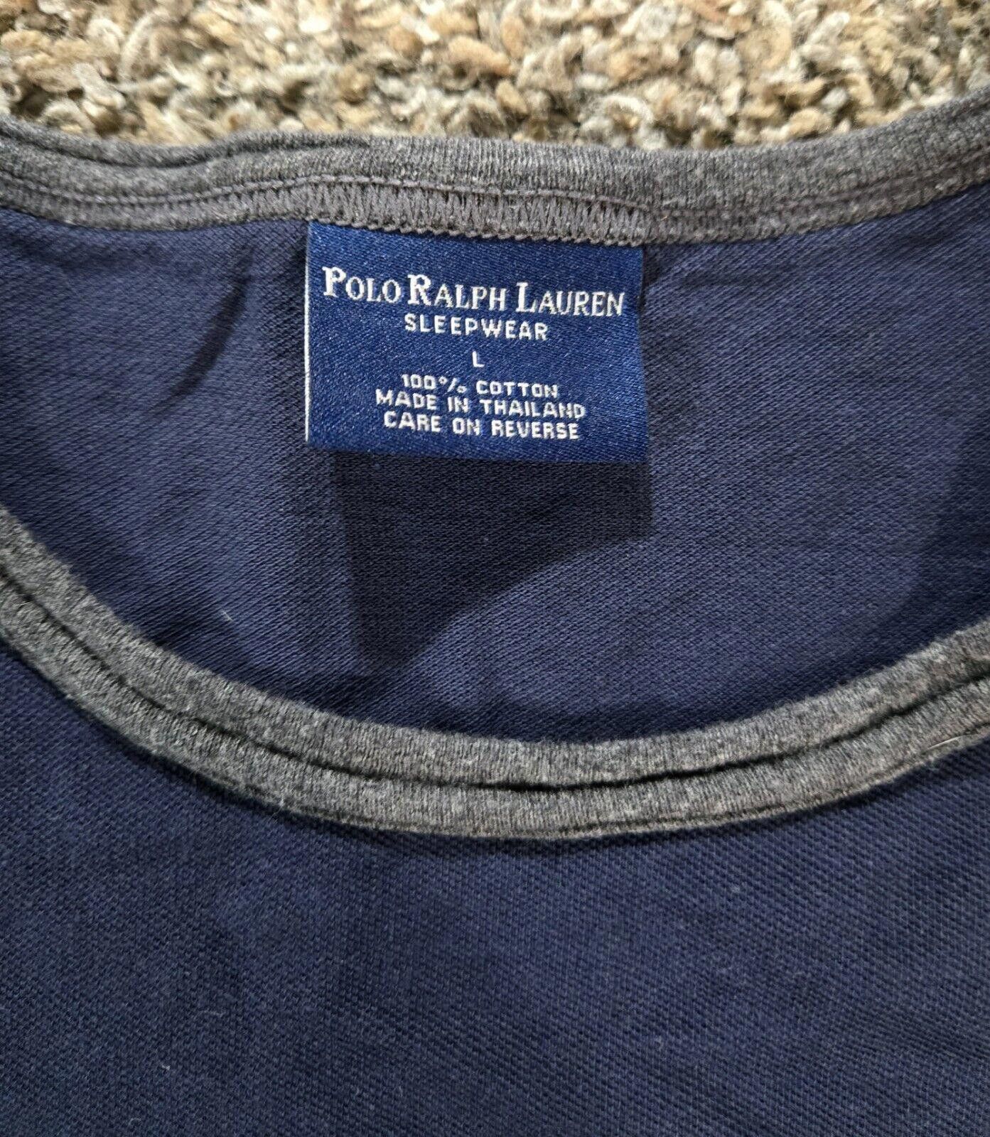 Polo Ralph Lauren Navy Polo Ralph Lauren Sleepwear T Shirt Size Large Cotton Size US L / EU 52-54 / 3 - 3 Thumbnail
