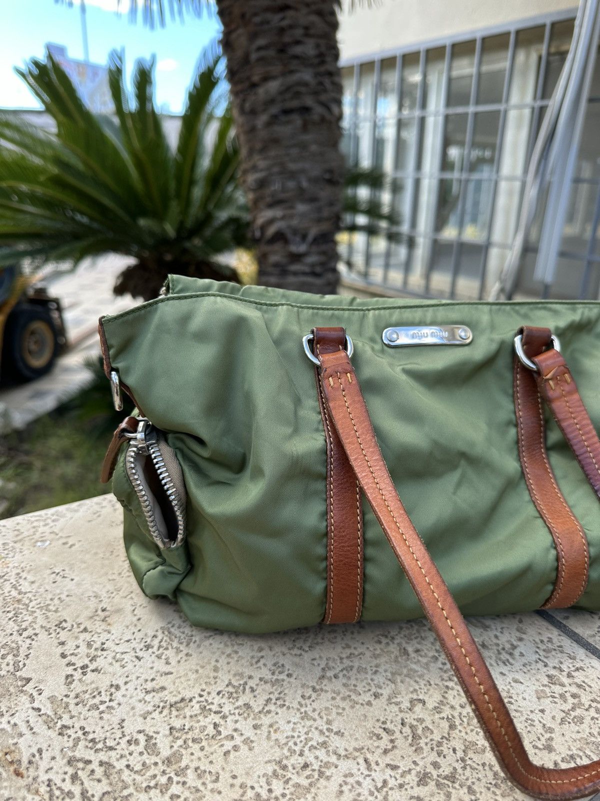 Miu Miu Miu Miu Nylon Green Bag RARE Size ONE SIZE - 5 Thumbnail