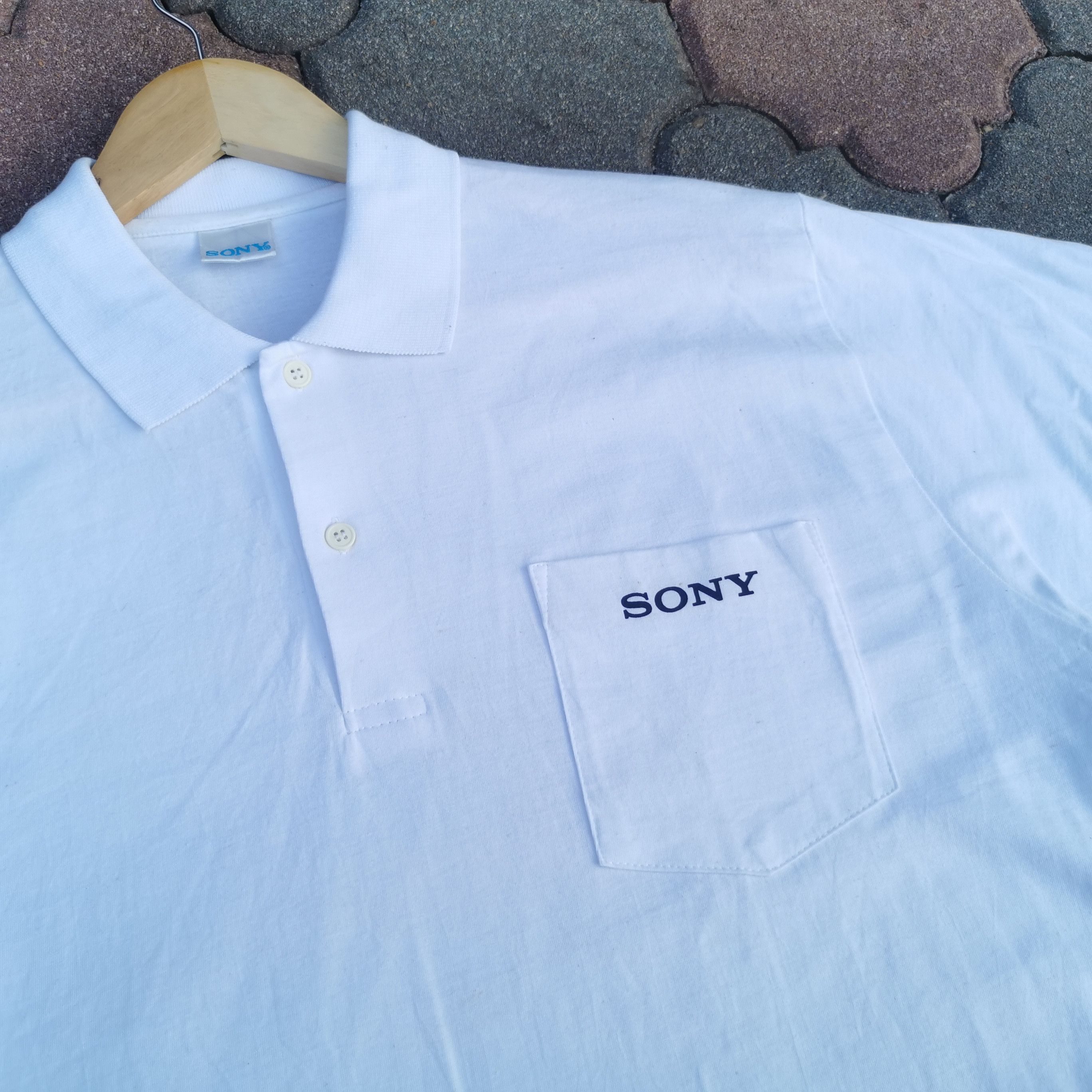 Sony × Vintage Vintage Sony Japanese Brand Polo Shirt Size US L / EU 52-54 / 3 - 4 Thumbnail