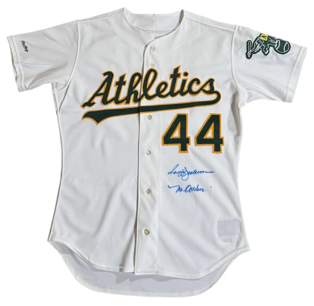 Vintage Vintage Rawlings Oakland Athletics 1989 ReggieJackson Jersey Size US XL / EU 56 / 4 - 1 Thumbnail