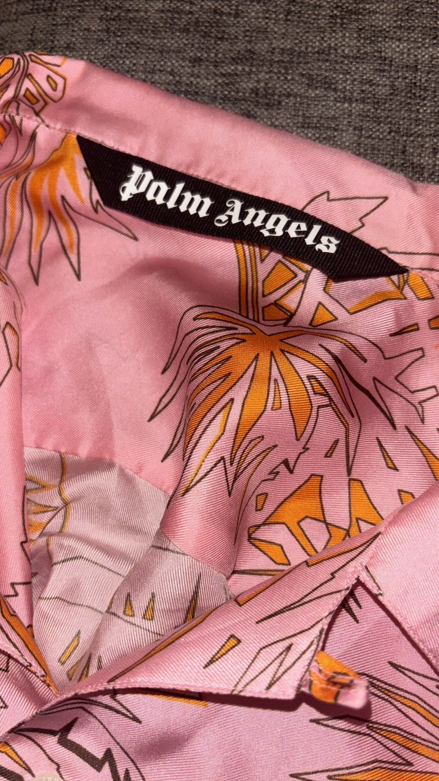 Palm Angels Pink Abstract Palms Bowling Shirt Size US L / EU 52-54 / 3 - 6 Thumbnail