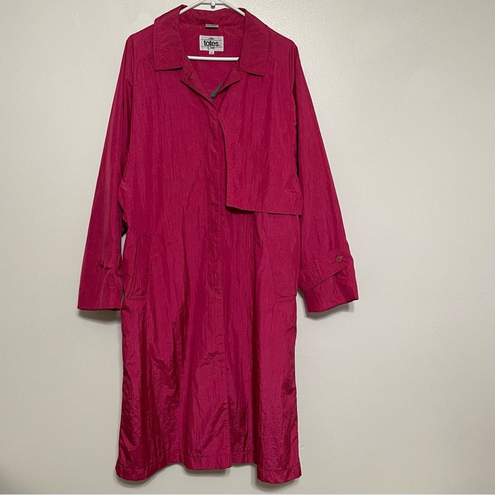 Other The Totes Coat Raspberry Pink Water Repellent Trench Coat Size XL / US 12-14 / IT 48-50 - 13 Thumbnail